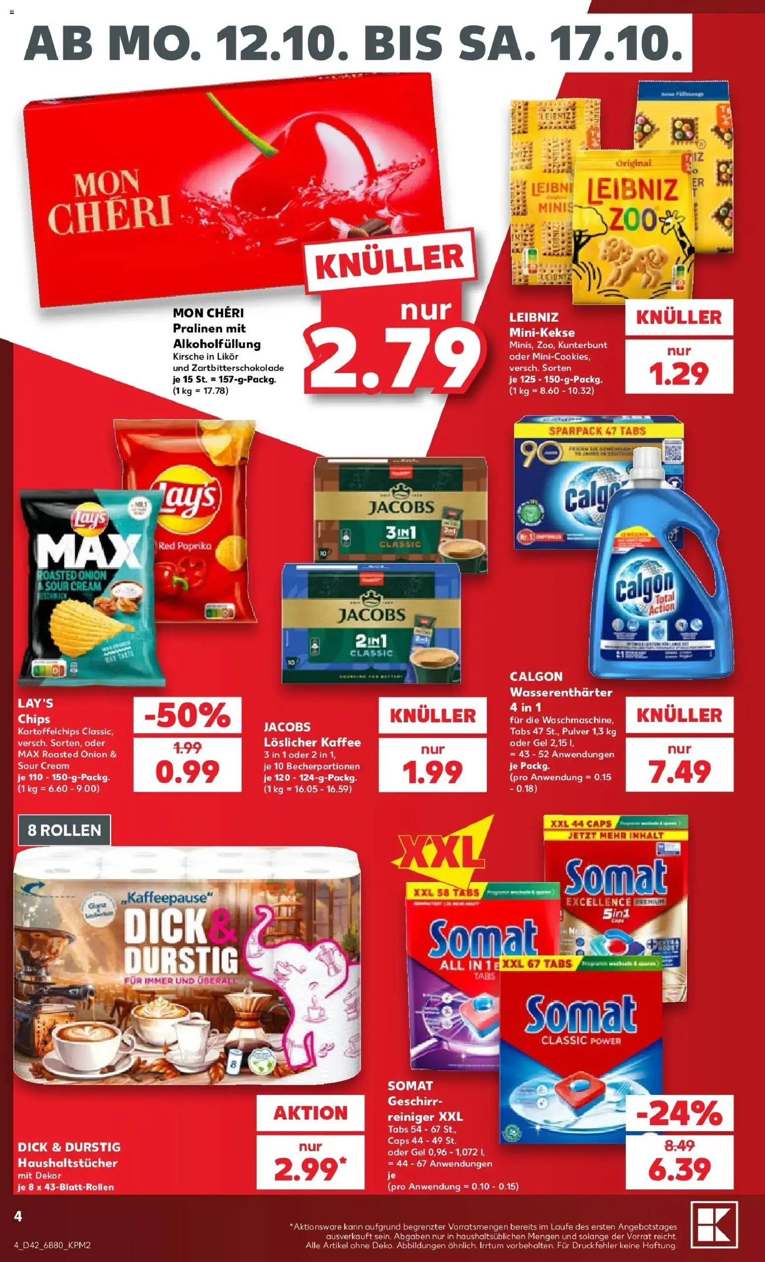 Prospekt Kaufland ab 12.10.2026 » Angebote Online zum Blättern | Seite: 8 | Produkte: Kaffee, Löslicher Kaffee, Chips, Mon cheri