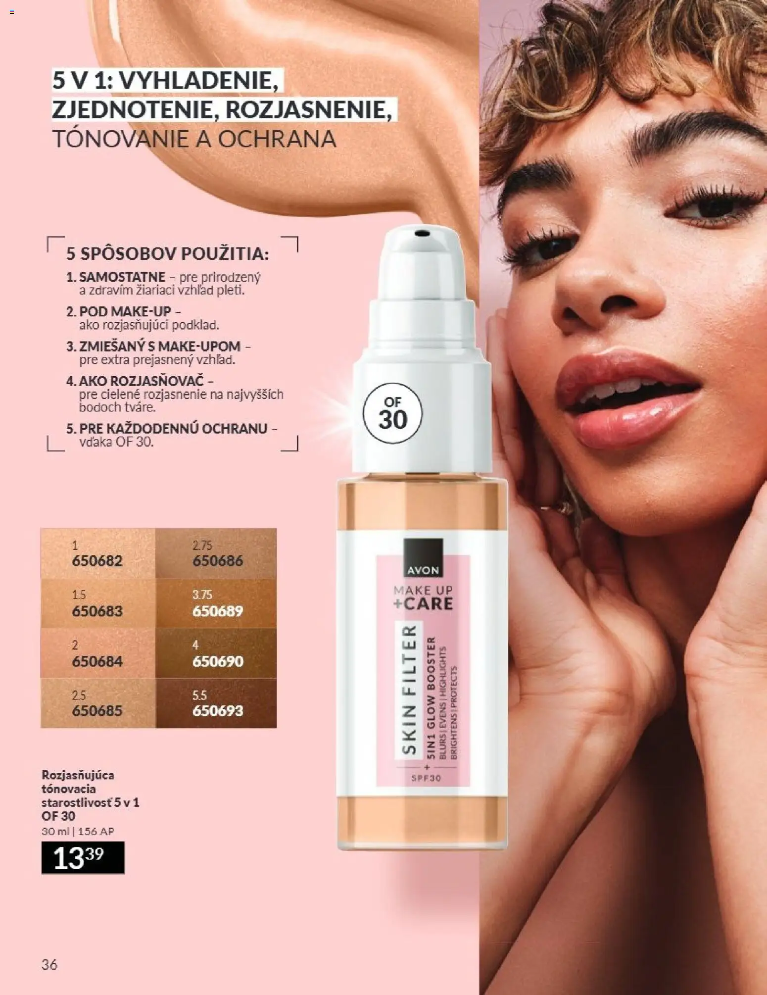 Nové Avon akcie – leták je platný od 01.09.2026 | Strana: 36 | Produkty: Make up, Rozjasňovač