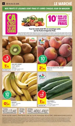 Intermarché - Prévisualisation de KIWI VERT ZESPRI, Variété : Hayward, Calibre : 89/103g, Catégorie : 1, Soit 0,35€ la pièce au lot, ou l'unité : 0,45 € valide à partir de 16.06.2026 | Page: 6