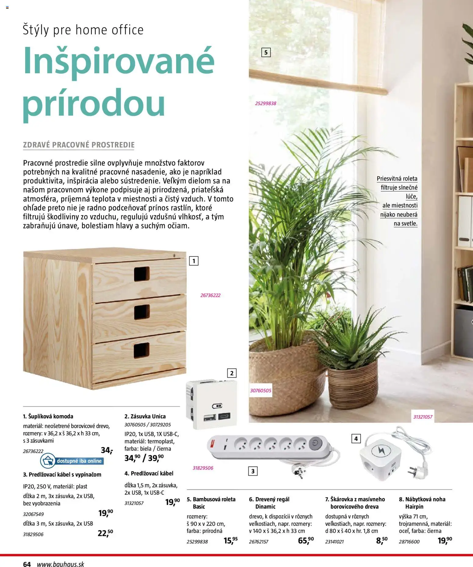 Nové Bauhaus akcie – leták je platný od 03.08.2026 | Strana: 64 | Produkty: Regál, Komoda, Kábel