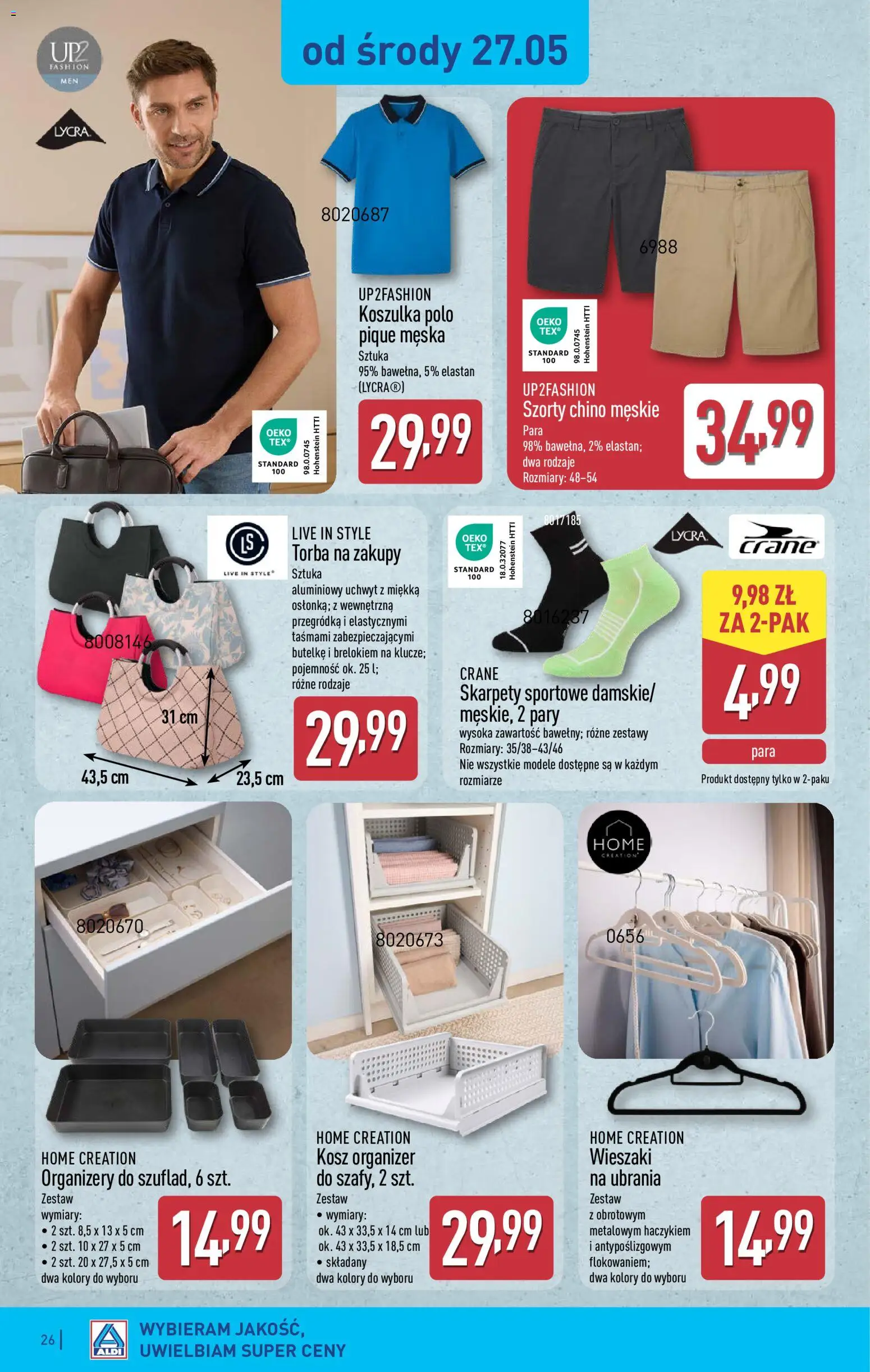 Aldi Polsko leták od 25.05.2026 | Strana: 26 | Produkty: Organizér