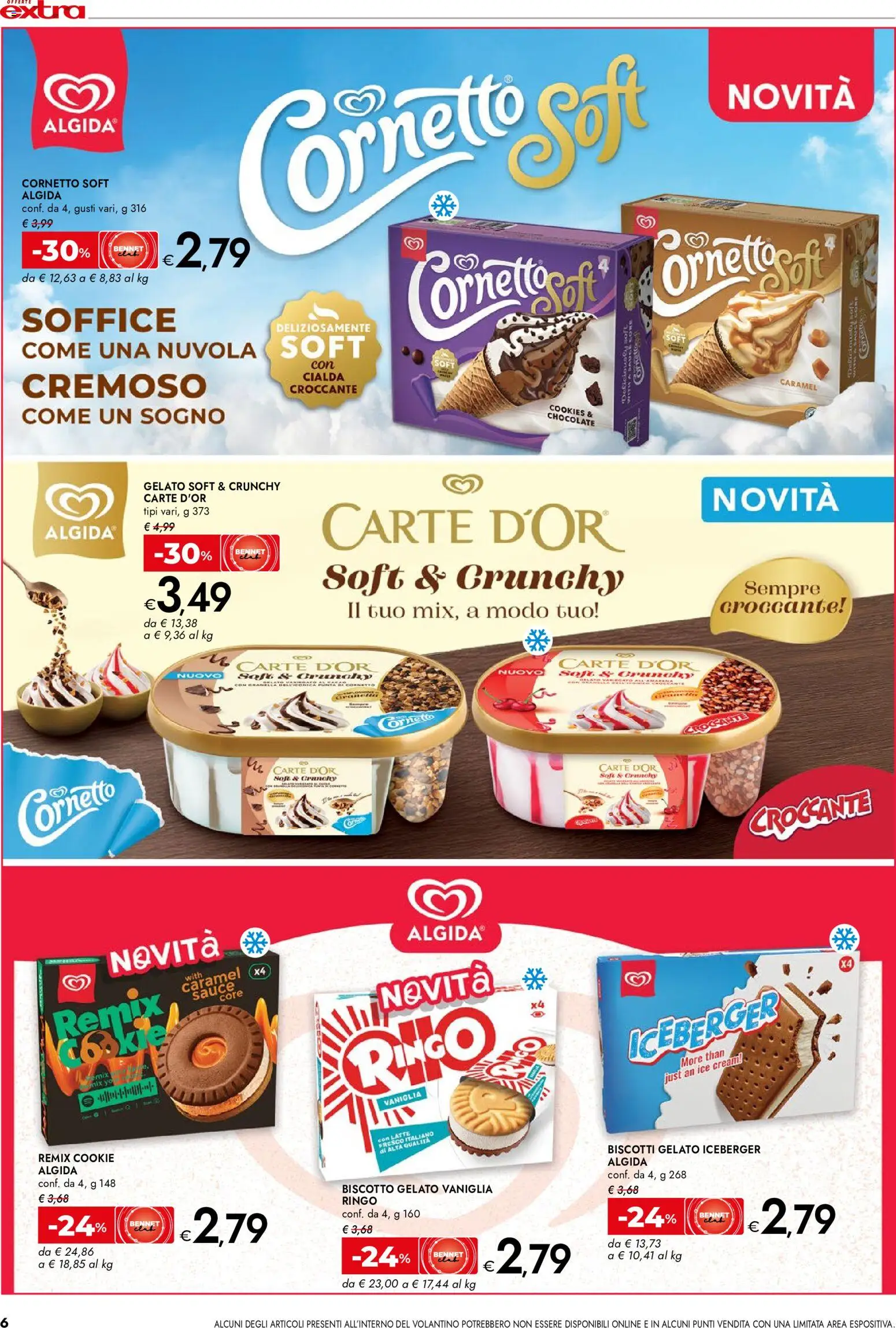 Volantino bennet del 20/08/2026 | Pagina: 6 | Prodotti: Vaniglia, Biscotti, Gelato, Cialda