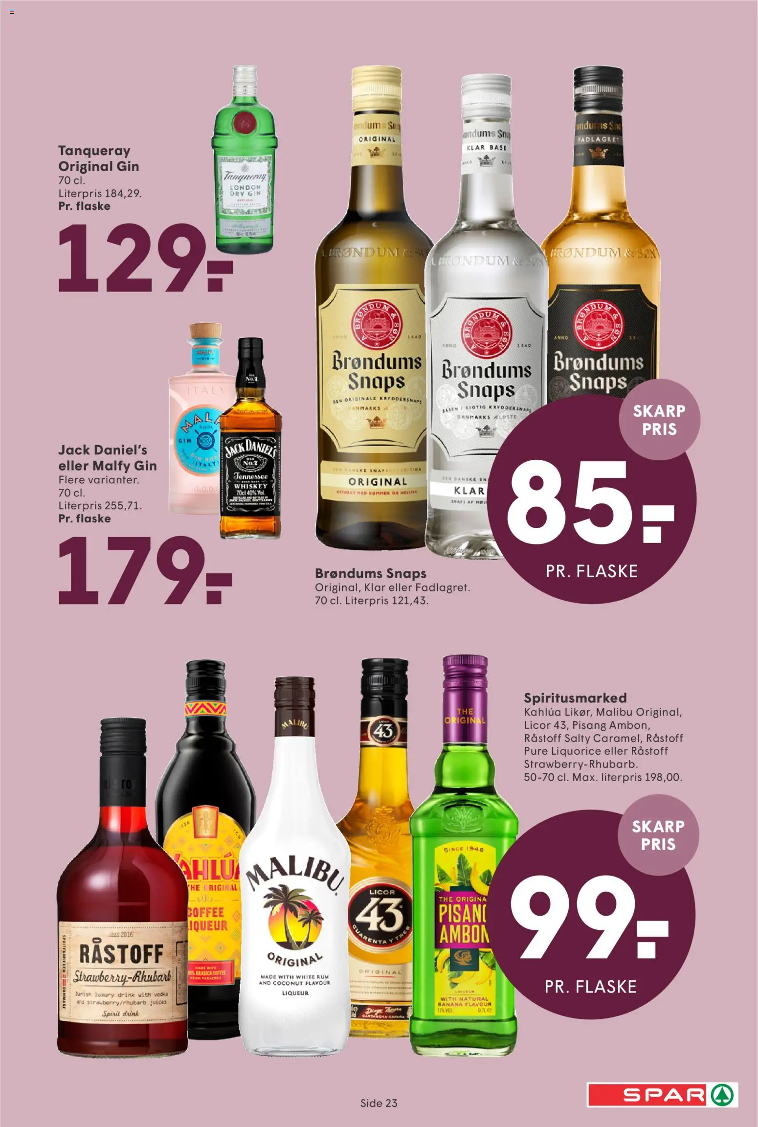 Spar tilbudsavis – gyldig fra 25/09/2026 | Side: 25 | Produkter: Gin, Vodka, Jack Daniel's