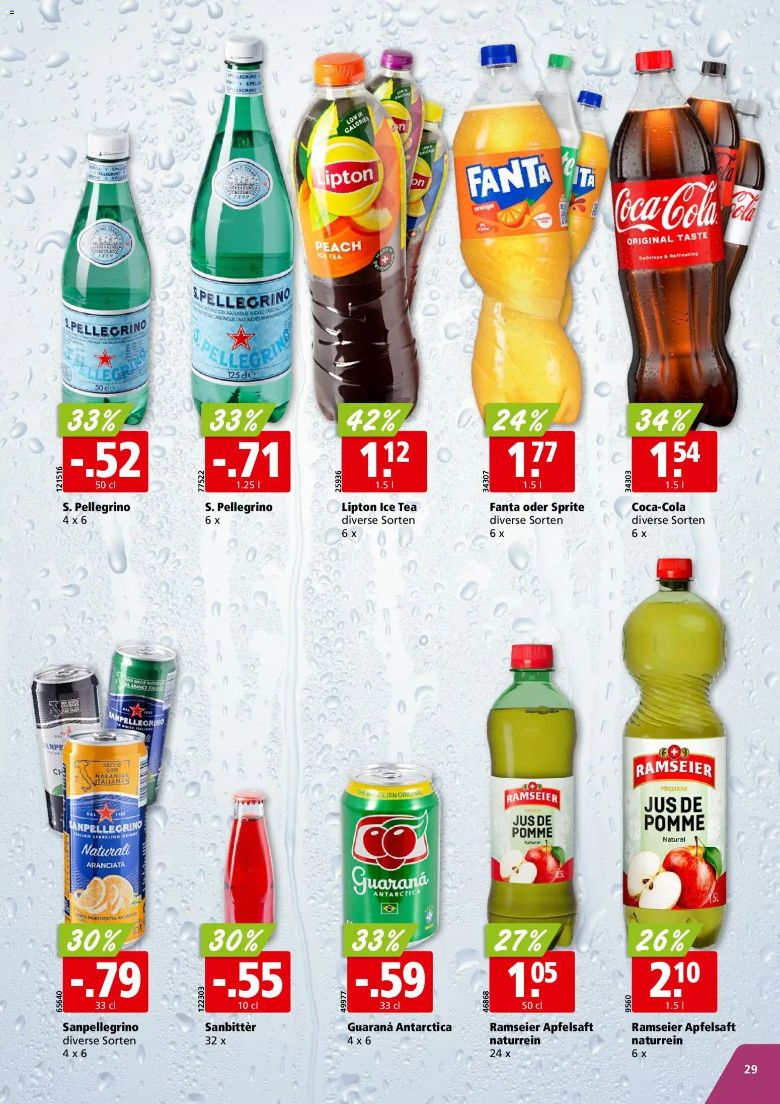 Aligro aktionen Chavannes, Matran, Genf, Sitten – gültig ab 20.07.2026 | Seite: 29 | Produkte: Fanta, Sprite, Apfelsaft