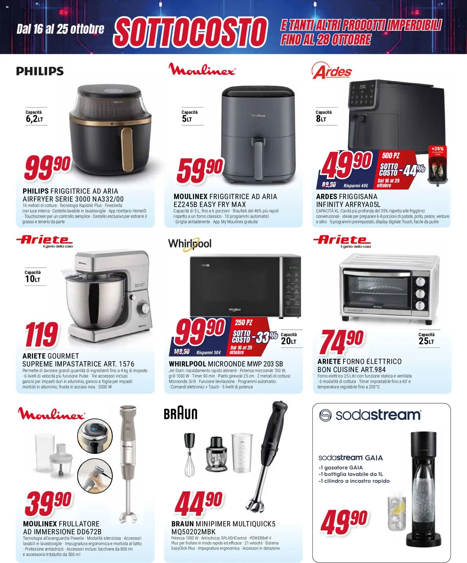 Volantino Trony del 16/10/2026 | Pagina: 15 | Prodotti: Frullatore, Impastatrice, Ingredienti, Friggitrice