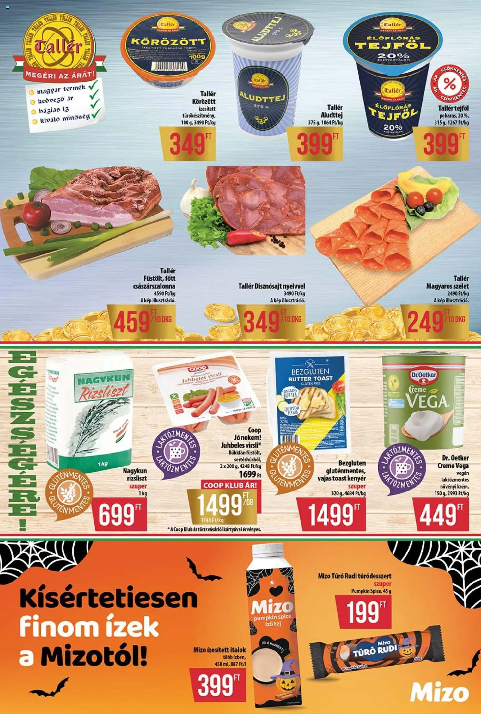 COOP akciós ujság - amely érvényes a következő dátumtól: 2026.10.15. | Oldal: 3 | Termékek: Dr. Oetker, Túródesszert, Italok, Mizo