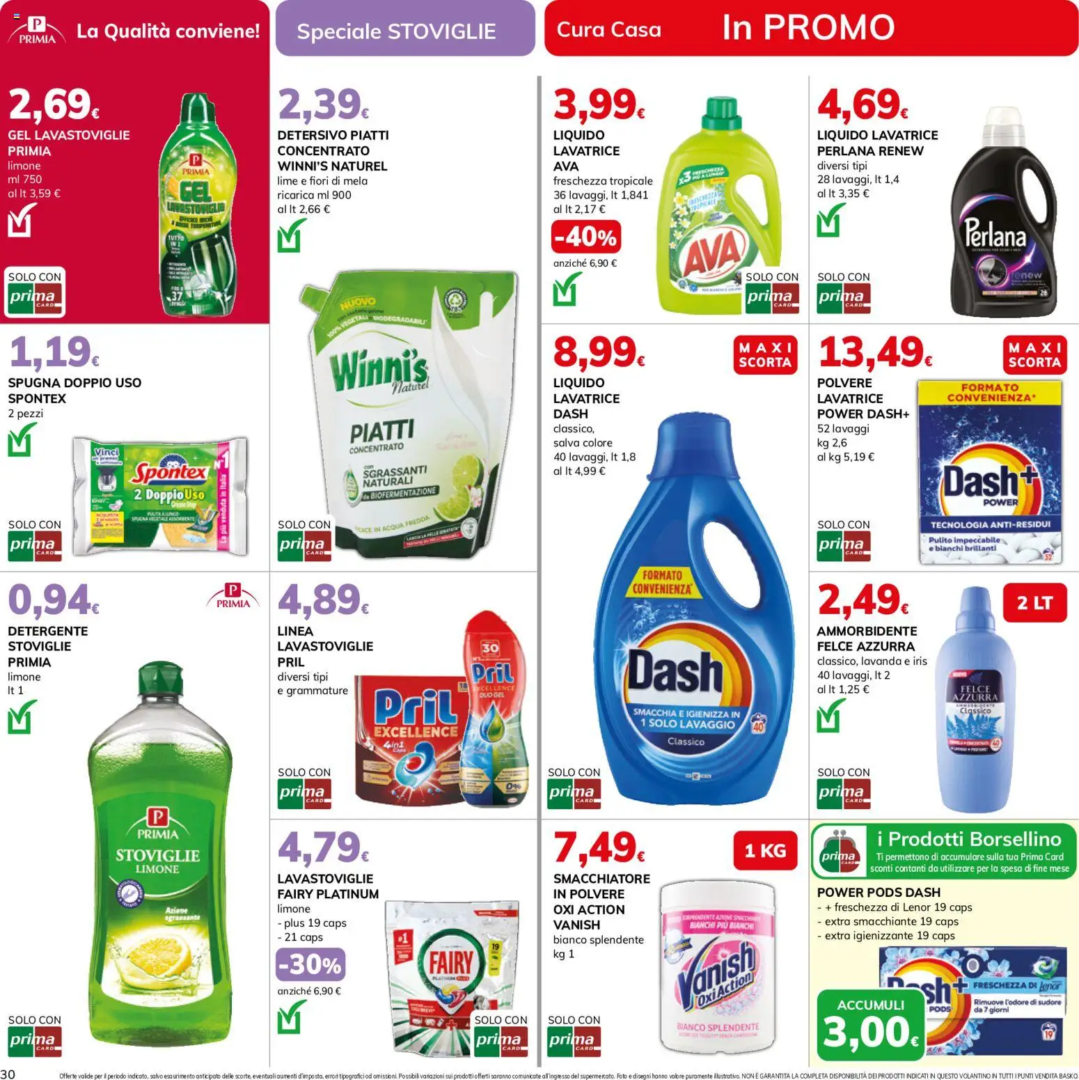 Volantino Basko del 29/09/2026 | Pagina: 30 | Prodotti: Spugna, Limone, Lavatrice, Fiori