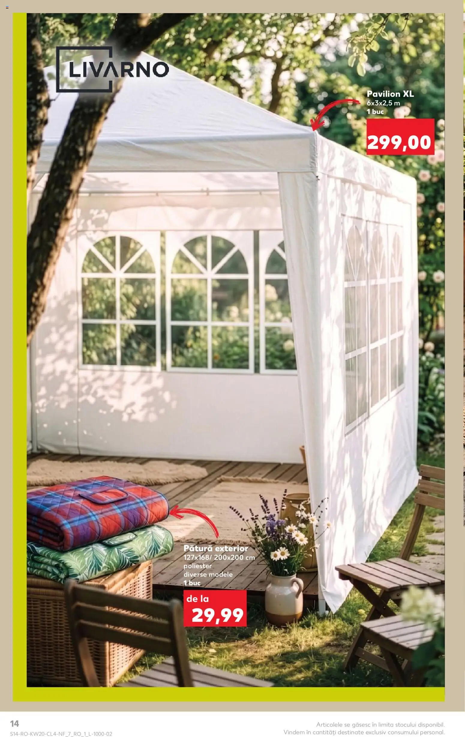 Noul catalog Kaufland – valabil de la 13.05.2026 | Pagină: 14 | Produse: Pătură, Pavilion