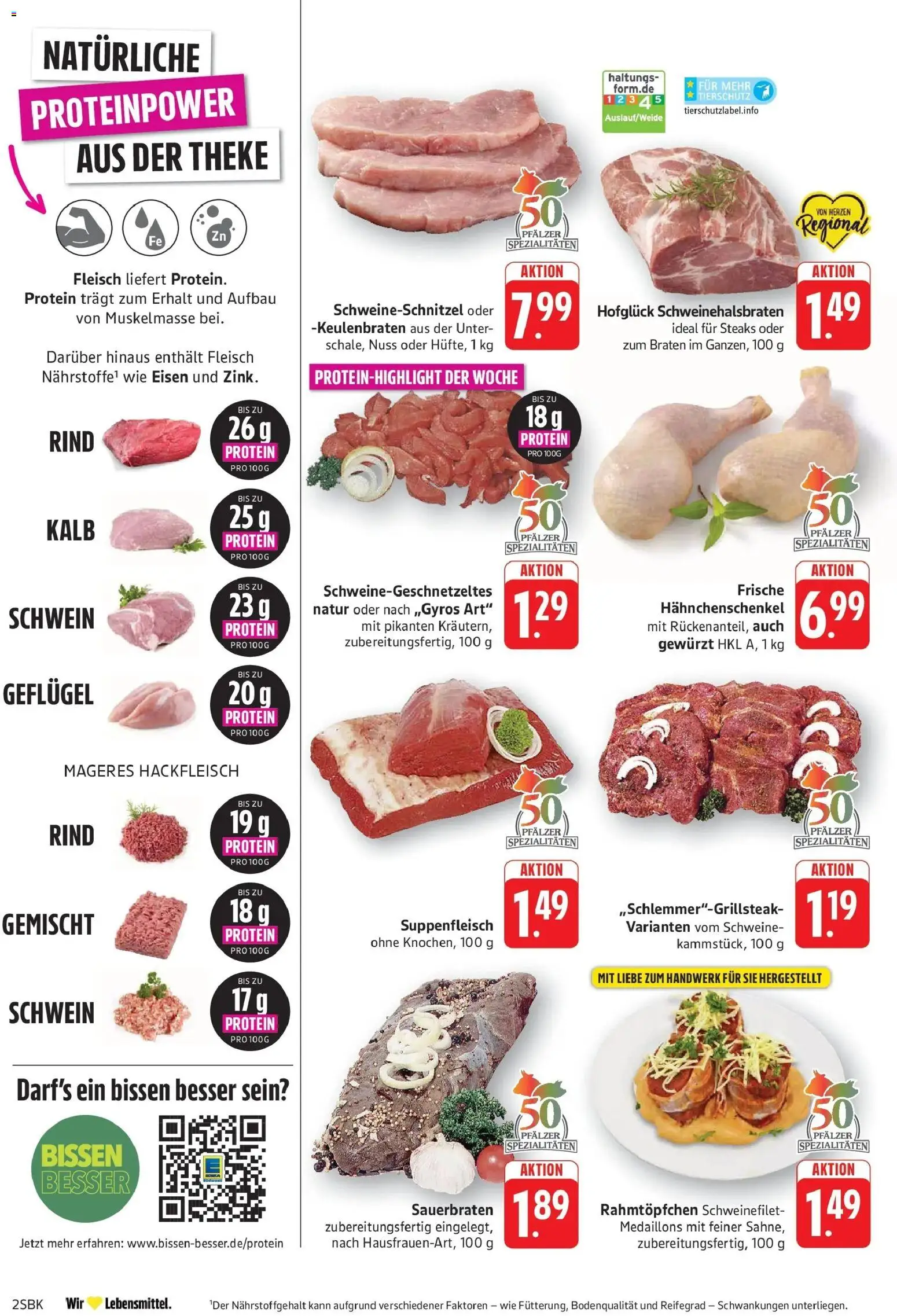Edeka Prospekt Walldorf (ab 14.09.2026) » Angebote Online | Seite: 2 | Produkte: Hahnchenschenkel, Suppenfleisch, Sahne, Fleisch