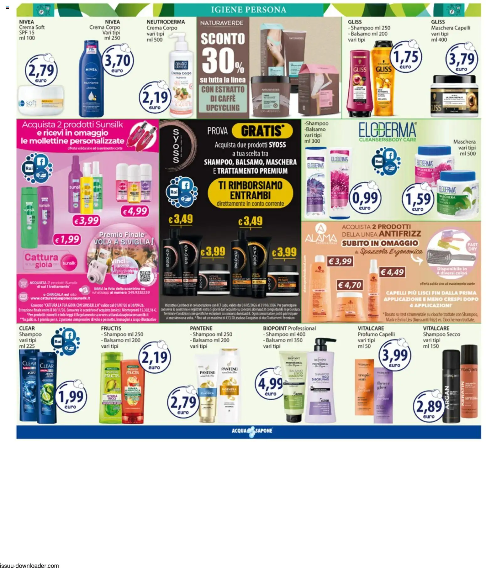 Volantino Acqua e Sapone del 10/08/2026 | Pagina: 7 | Prodotti: Spazzola, Shampoo, Crema, Caffè