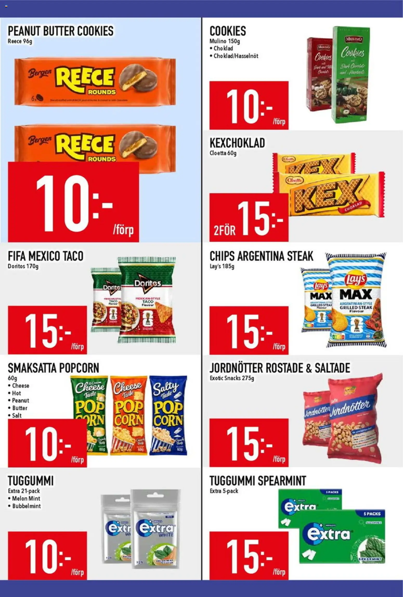 Matdax reklamblad aktuell från 24/08/2026 | Sida: 16 | Produkter: Jordnötter, Snacks, Tuggummi, Melon