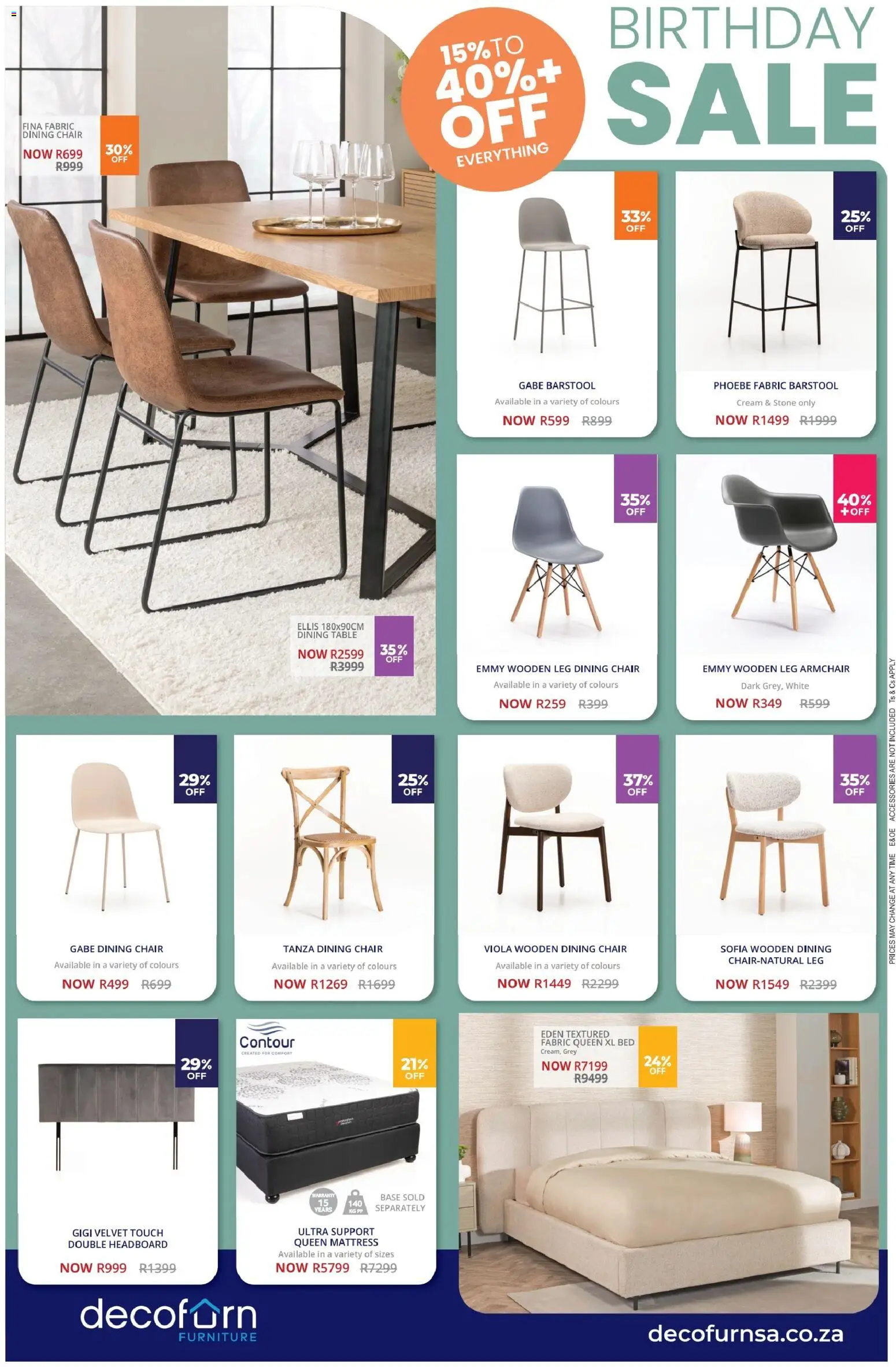 New Decofurn catalogue – valid from 22/06/2026 | Page: 2 | Products: Bed, Mattress, Armchair, Table