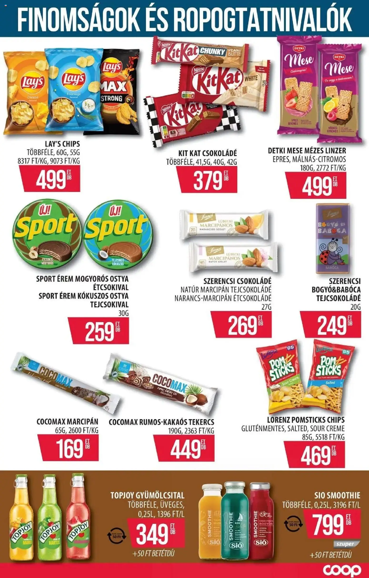COOP Szolnok akciós ujság - amely érvényes a következő dátumtól: 07.05.2026 | Oldal: 13 | Termékek: Gyümölcsital, Marcipan, Linzer, Só