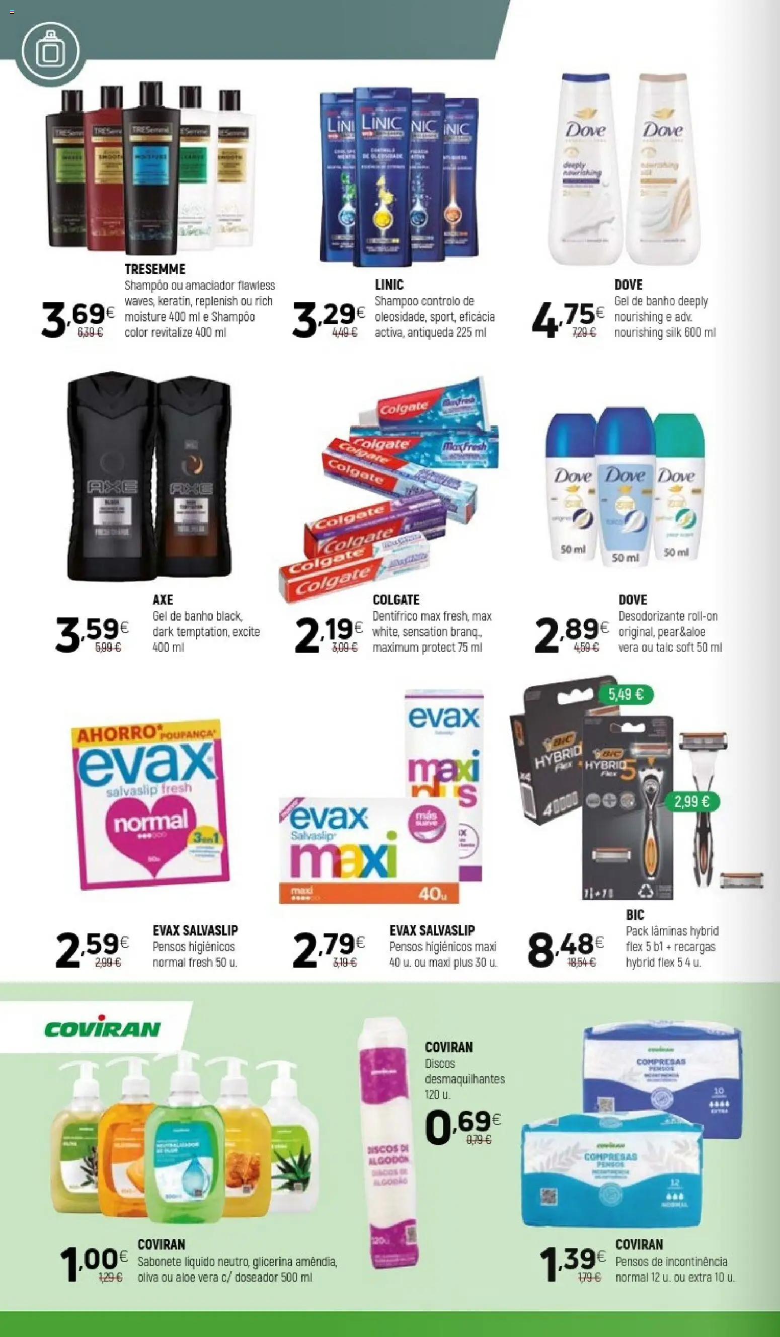 Coviran folheto │ válido de 11/08/2026 | Página: 14 | Produtos: Pensos higiénicos, Gel de banho, Desodorizante, Aloe Vera
