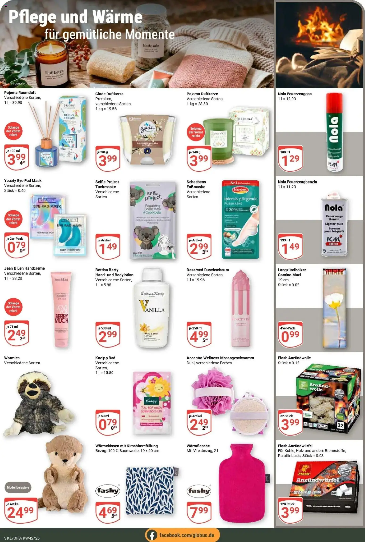Globus Prospekt Völklingen (ab 12.10.2026) » Angebote online | Seite: 22 | Produkte: Bad, Handcreme, Tuchmaske, Fußmaske