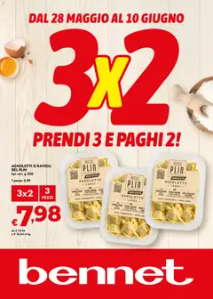 Anteprima del volantino bennet volantino Prendi 3 e paghi 2 valido a partire dal 28.05.2026