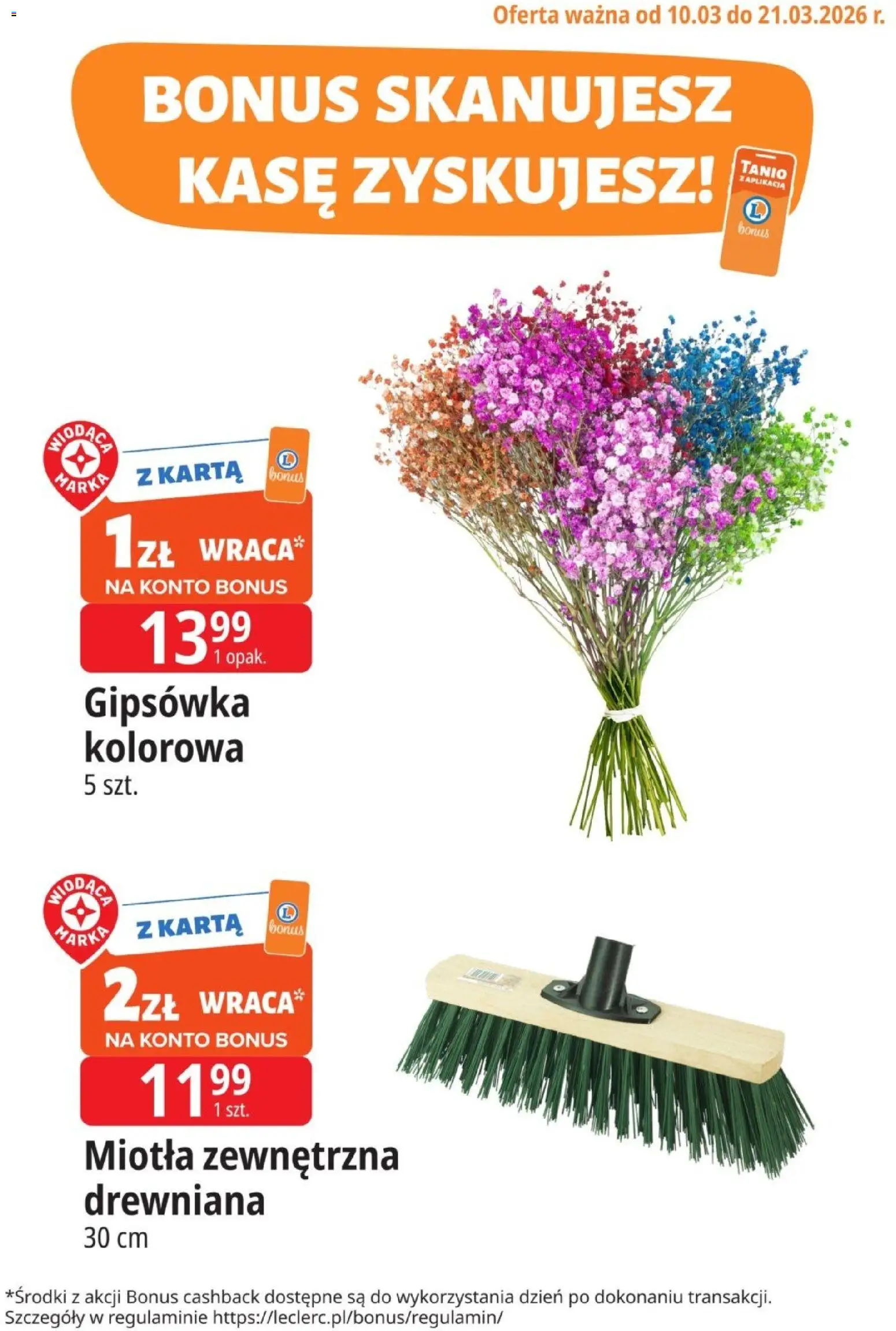 E.Leclerc gazetka - Kupony dodatkowe od 10.03.2026 | Strona: 1 | Produkty: Karta