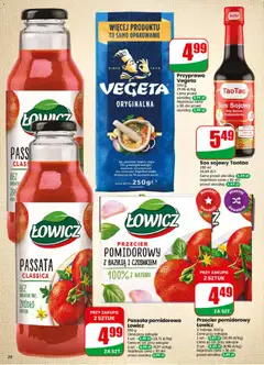 Pogląd oferty "Dino gazetka" - ważna od 24.06.2026 | Strona: 26 | Produkty: Przecier pomidorowy, Bazylia, Passata pomidorowa, Sos sojowy