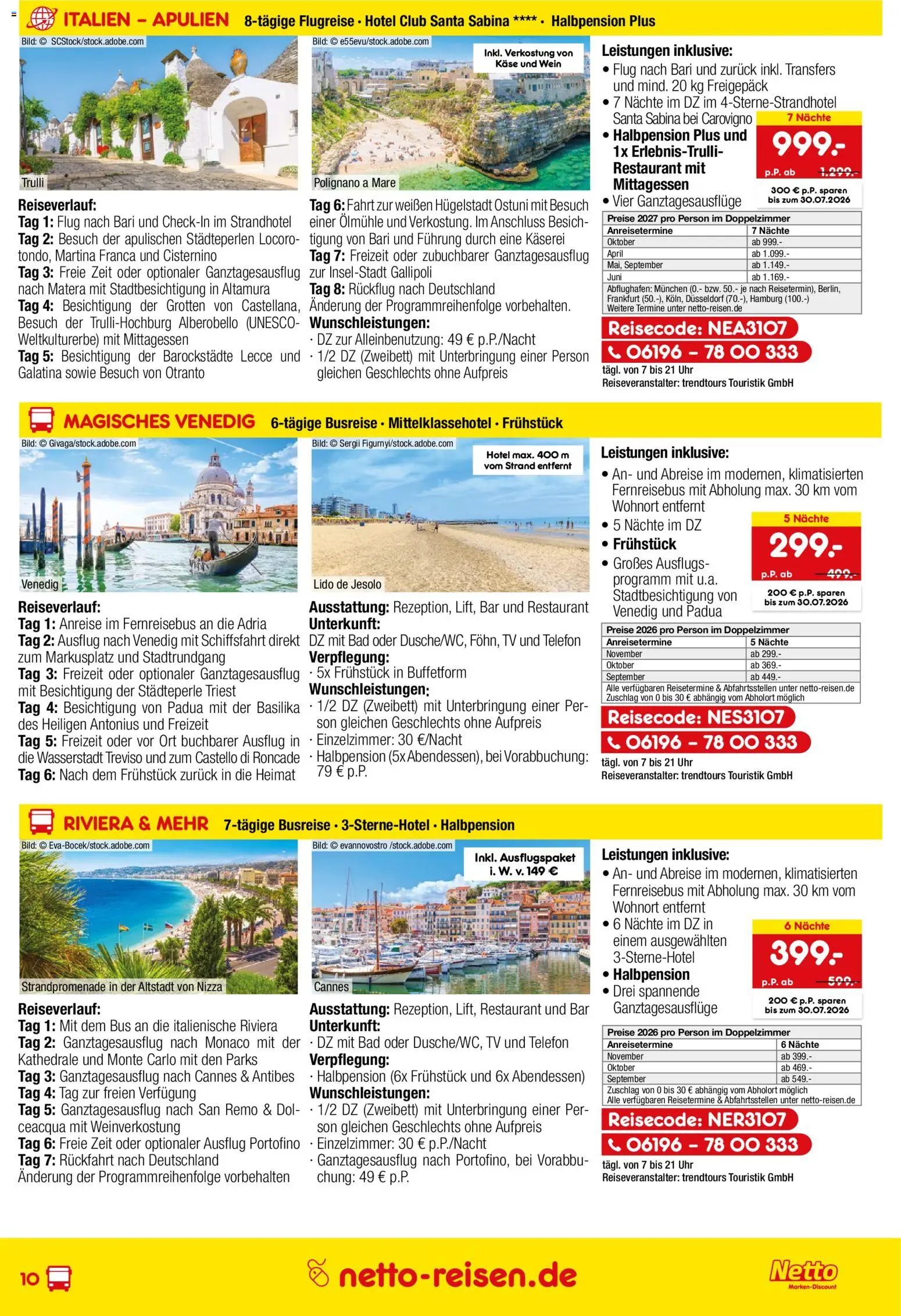 Netto Reisen Prospekt – gültig ab 26.06.2026 | Seite: 10