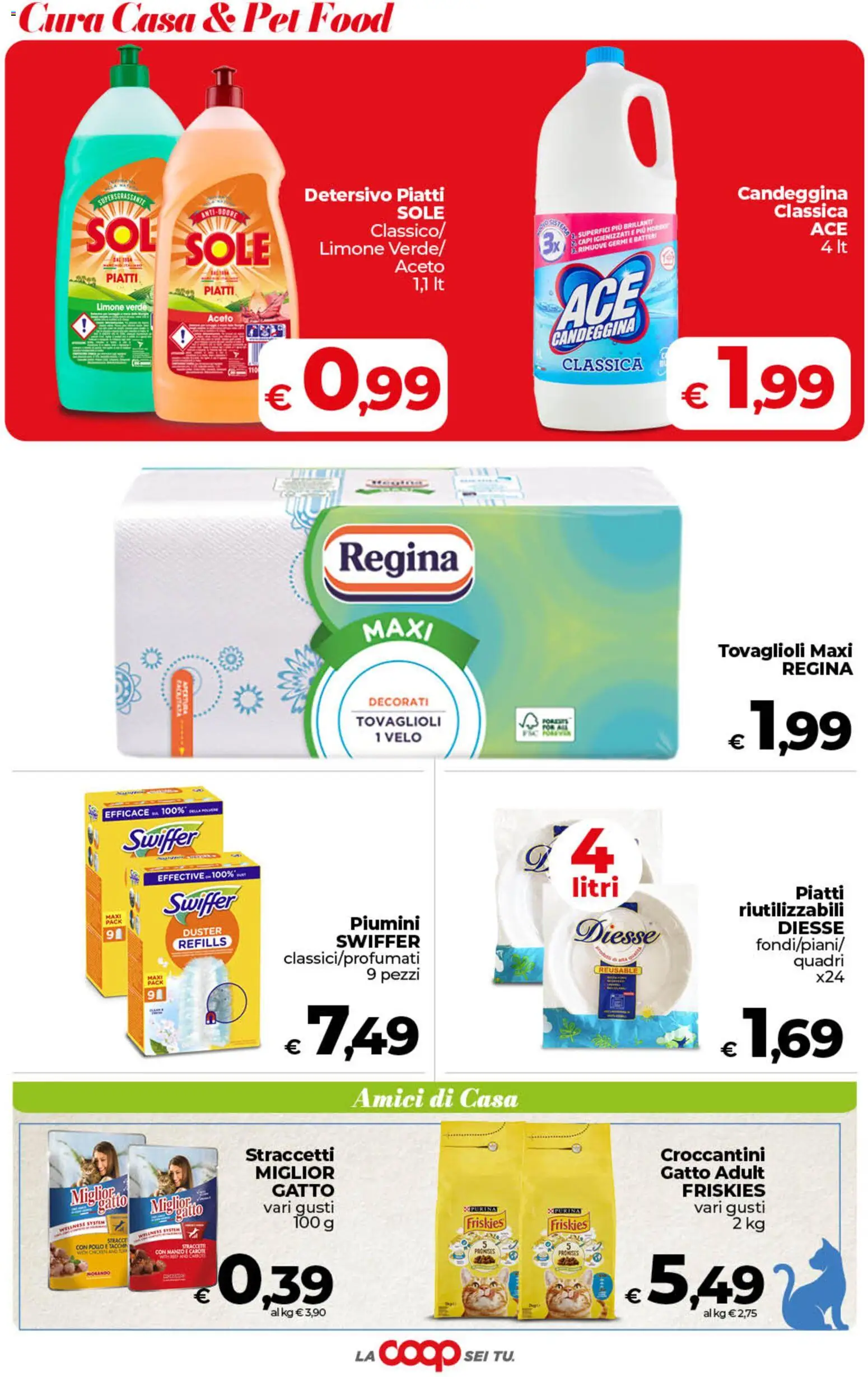 Volantino COOP del 21/08/2026 | Pagina: 44 | Prodotti: Pollo, Piatti, Candeggina, Carote