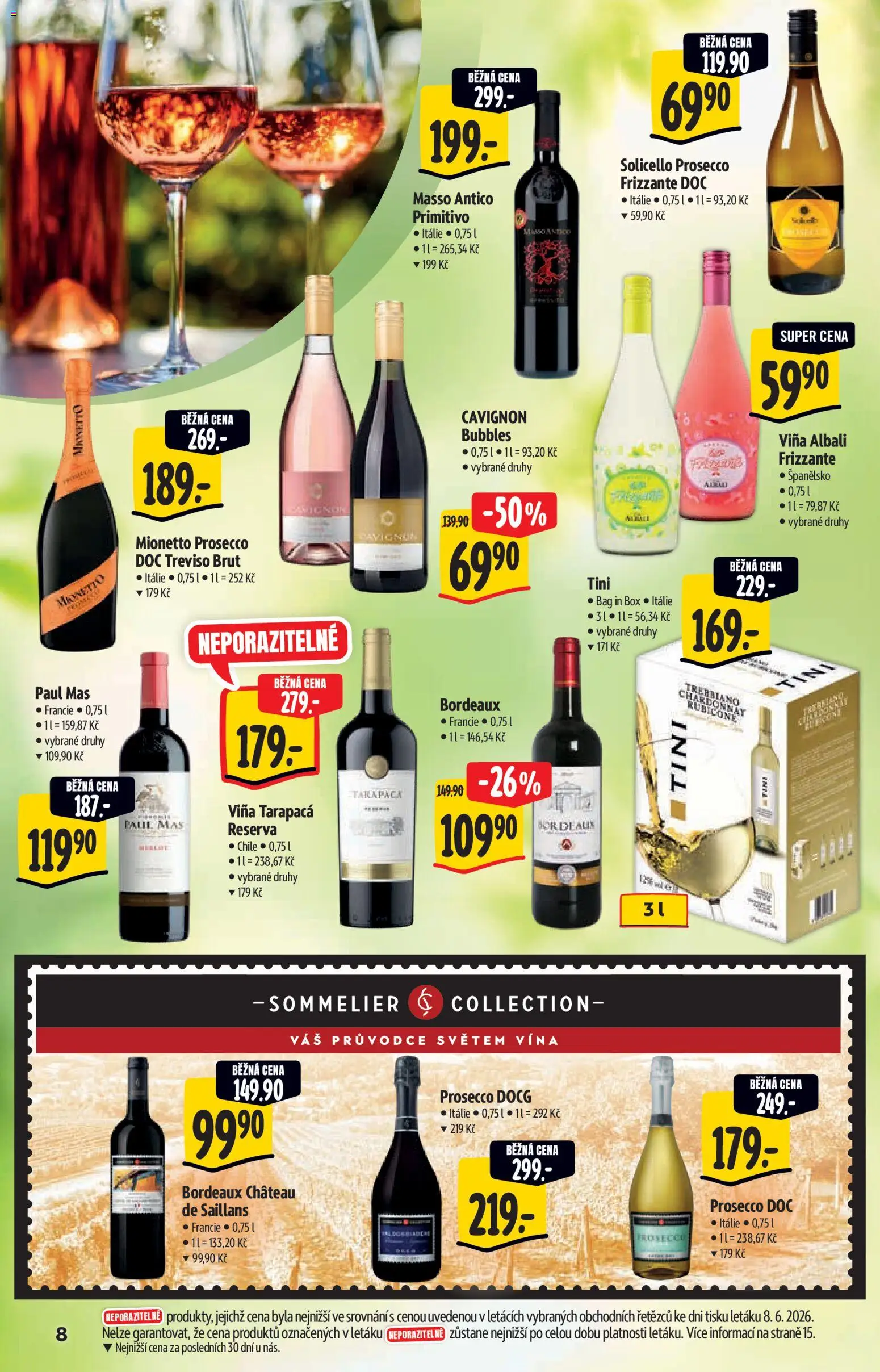 Albert katalog - Hypermarket - Léto od 17.06.2026 | Strana: 8 | Produkty: Prosecco, Primitivo, Solicello prosecco, Prosecco DOC