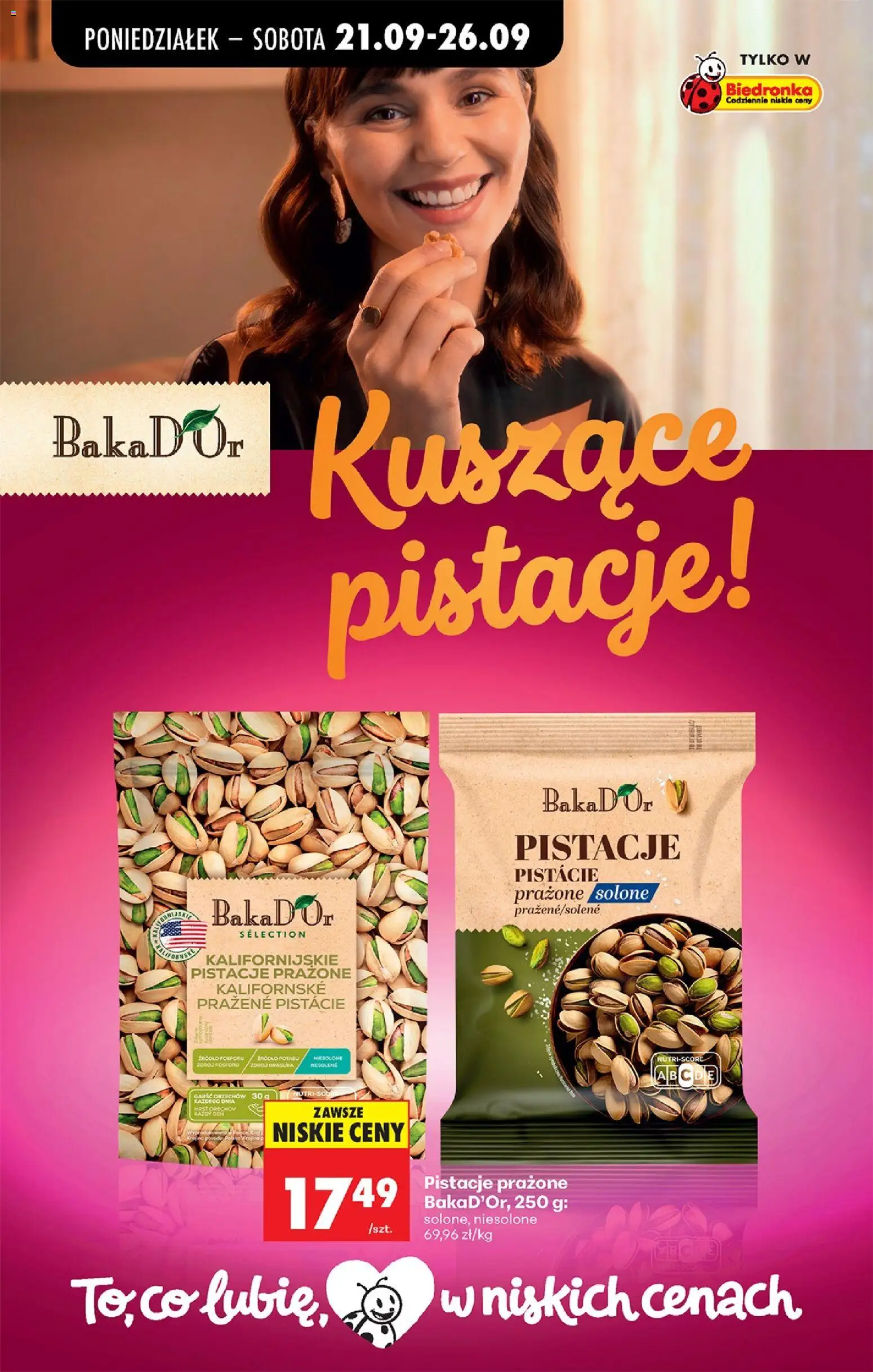 Biedronka Polsko leták od 21.09.2026 | Strana: 73 | Produkty: Pistácie