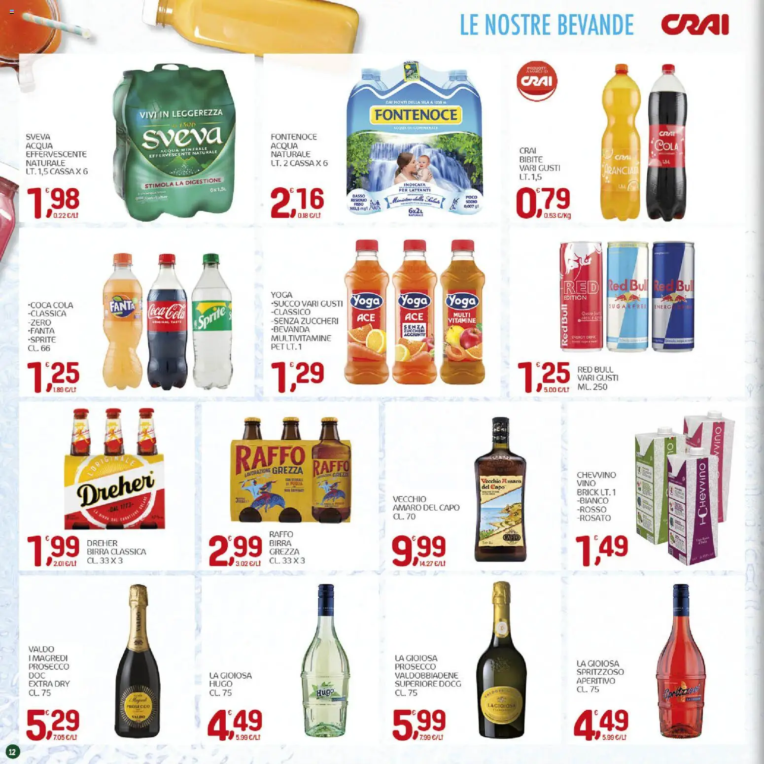 Volantino CRAI del 17/09/2026 | Pagina: 12 | Prodotti: Acqua, Red Bull, Acqua minerale, Sprite