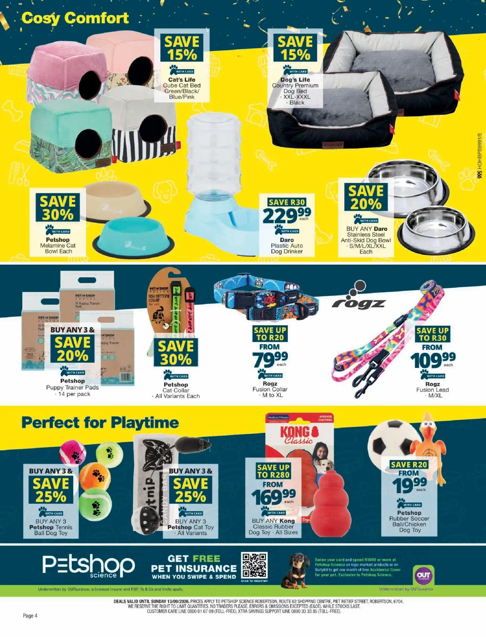 New Checkers catalogue – valid from 25/08/2026 | Page: 4 | Products: Bowl, Bed, Pads, Fish