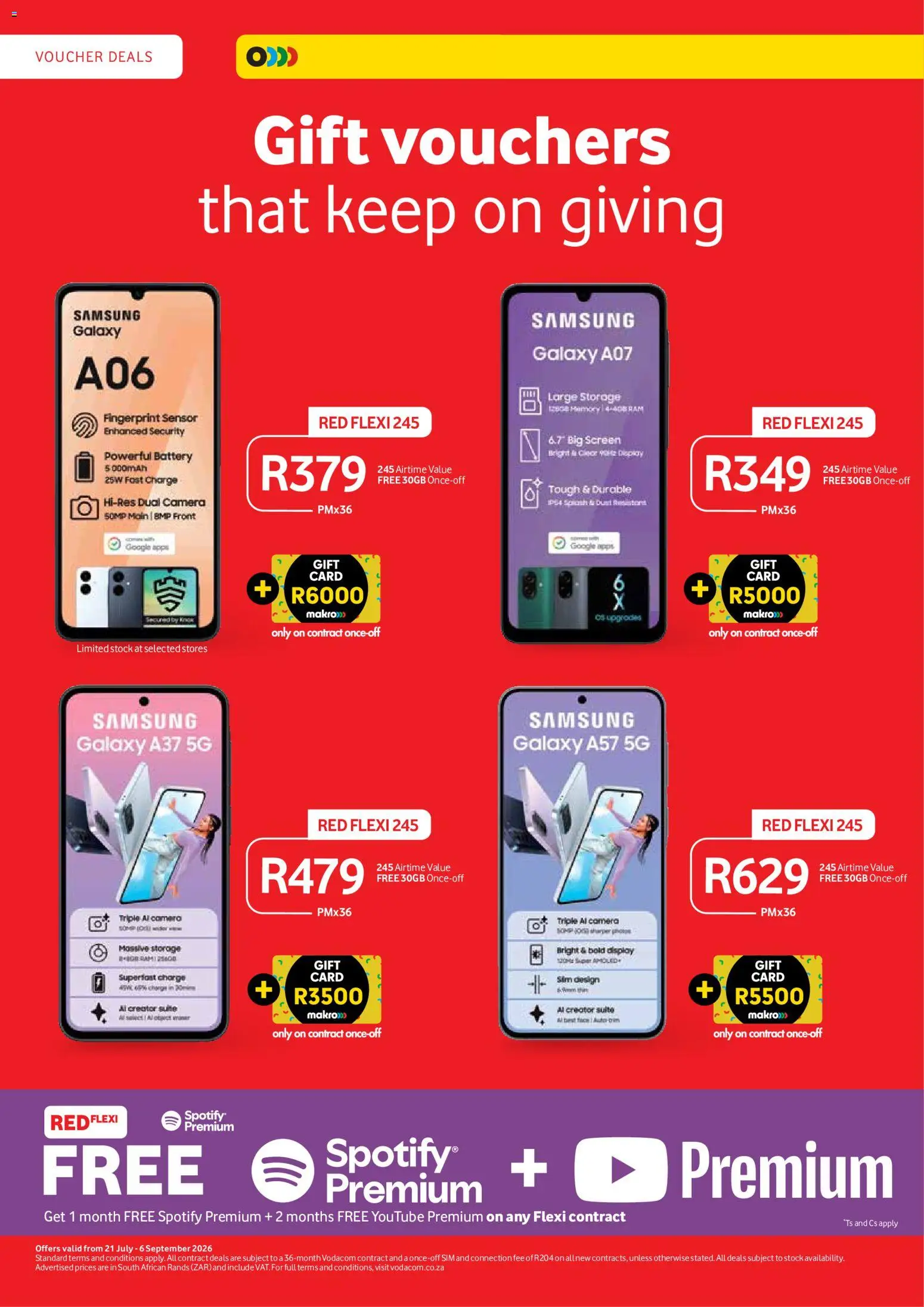 New Makro catalogue – valid from 21/07/2026 | Page: 4 | Products: Gift card, Camera, Battery, Stock