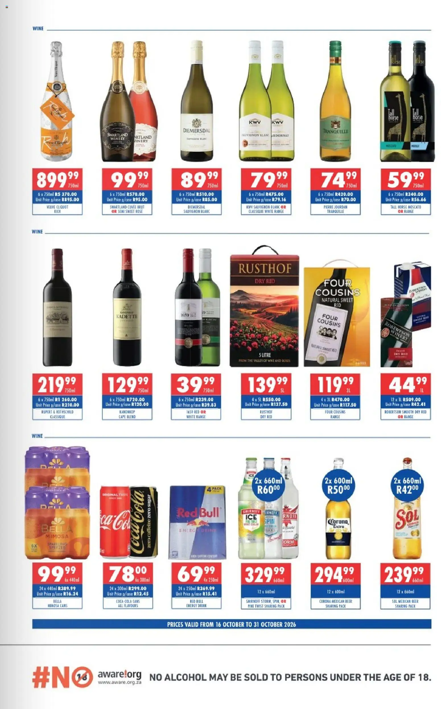 New Ultra Liquors catalogue – valid from 16/10/2026 | Page: 5 | Products: Alcohol, Wine, Beer, Sugar