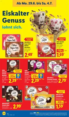 Náhled letáku Lidl Německo leták od 29.06.2026 | Strana: 30 | Produkty: Bourbon, Bon Gelati, Kakao, Gelatelli