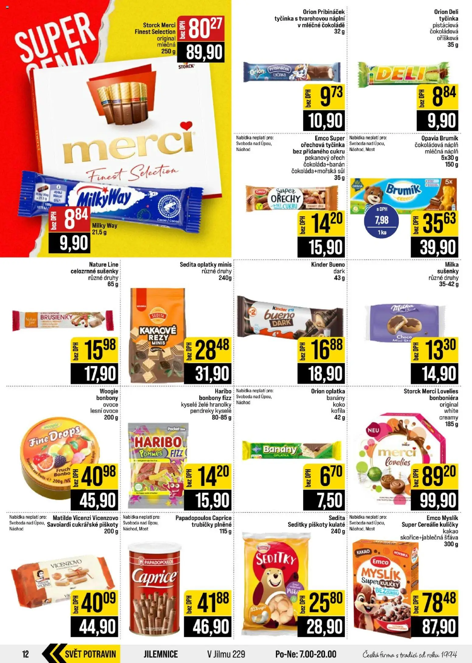 Jip leták - Cash & Carry od 19.08.2026 | Strana: 12 | Produkty: Trubičky, Cereálie, Kakao, Oplatky