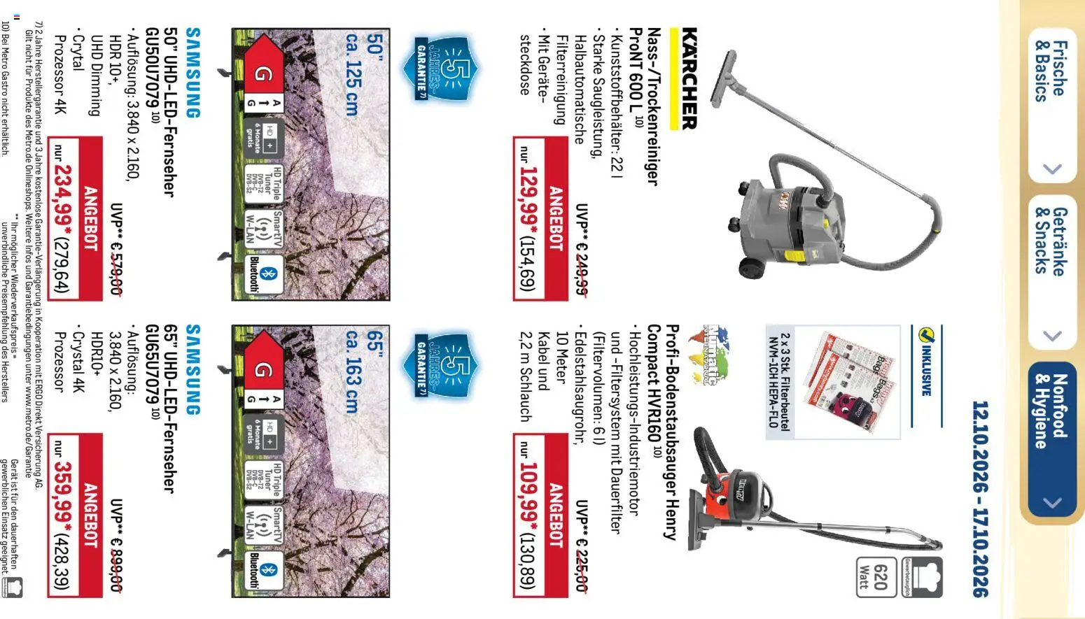 Metro Black Friday – gültig ab 12.10.2026 | Seite: 11 | Produkte: Kabel, Steckdose, Samsung