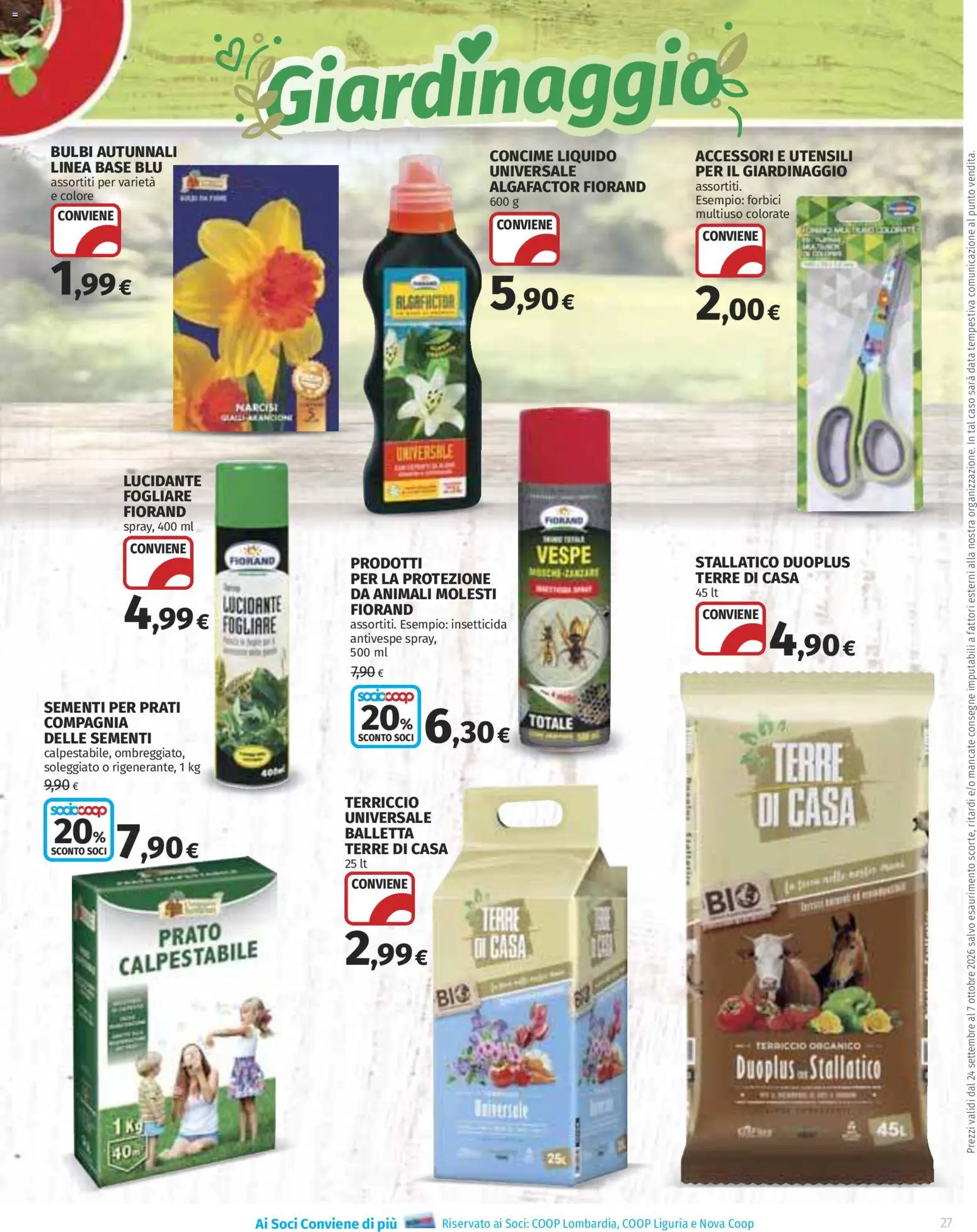 Volantino Ipercoop del 24/09/2026 | Pagina: 27 | Prodotti: Concime, Terriccio, Insetticida