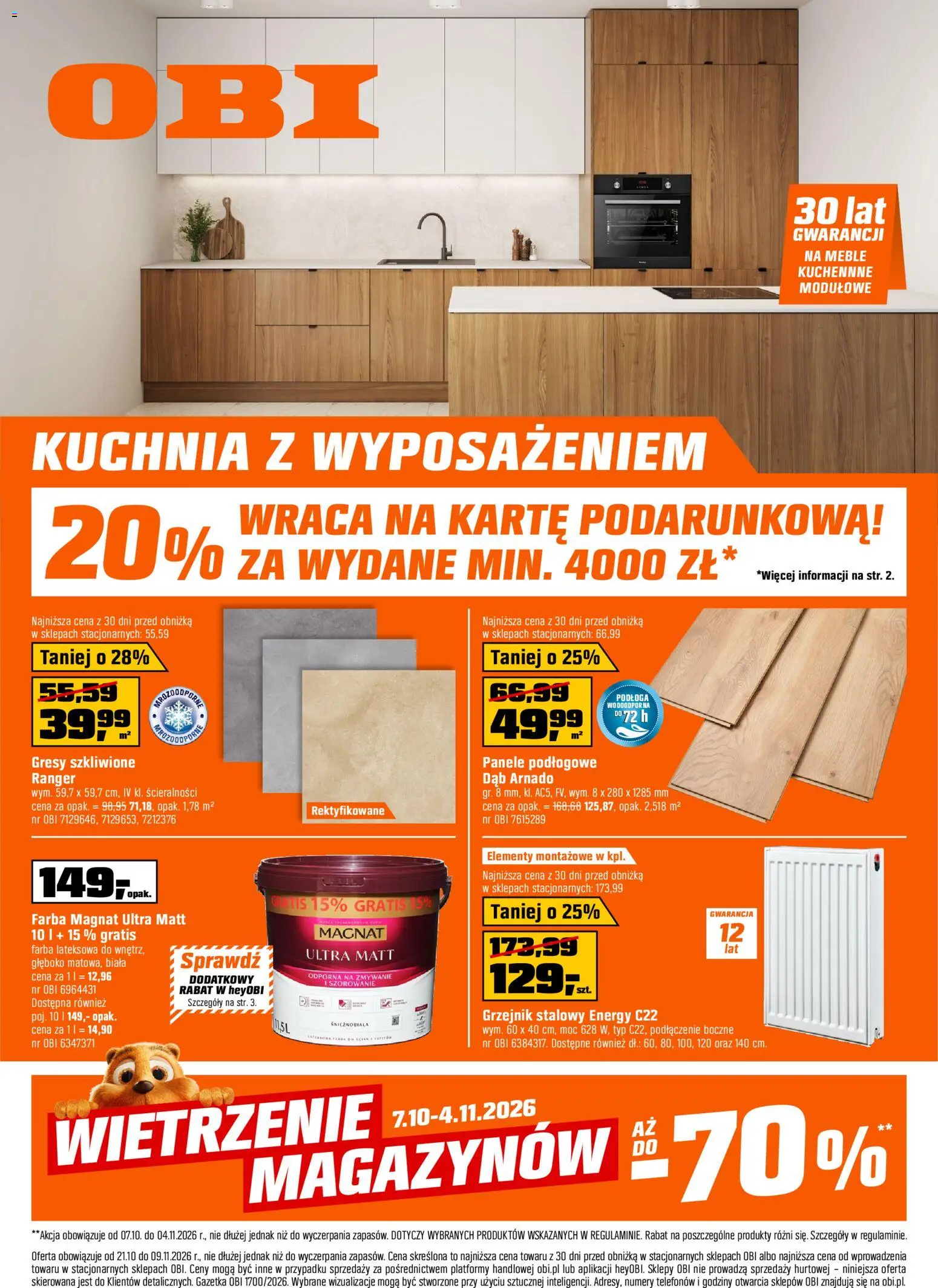 OBI gazetka od 21.10.2026 | Strona: 1 | Produkty: Panele podłogowe
