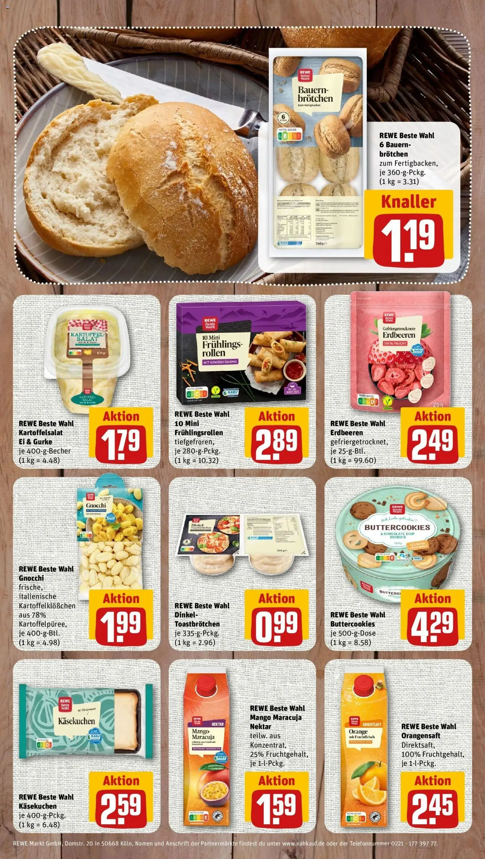 REWE Prospekt ab 26.10.2026 zum Blättern » Angebote | Seite: 9 | Produkte: Gnocchi, Mango, Erdbeeren, Salat