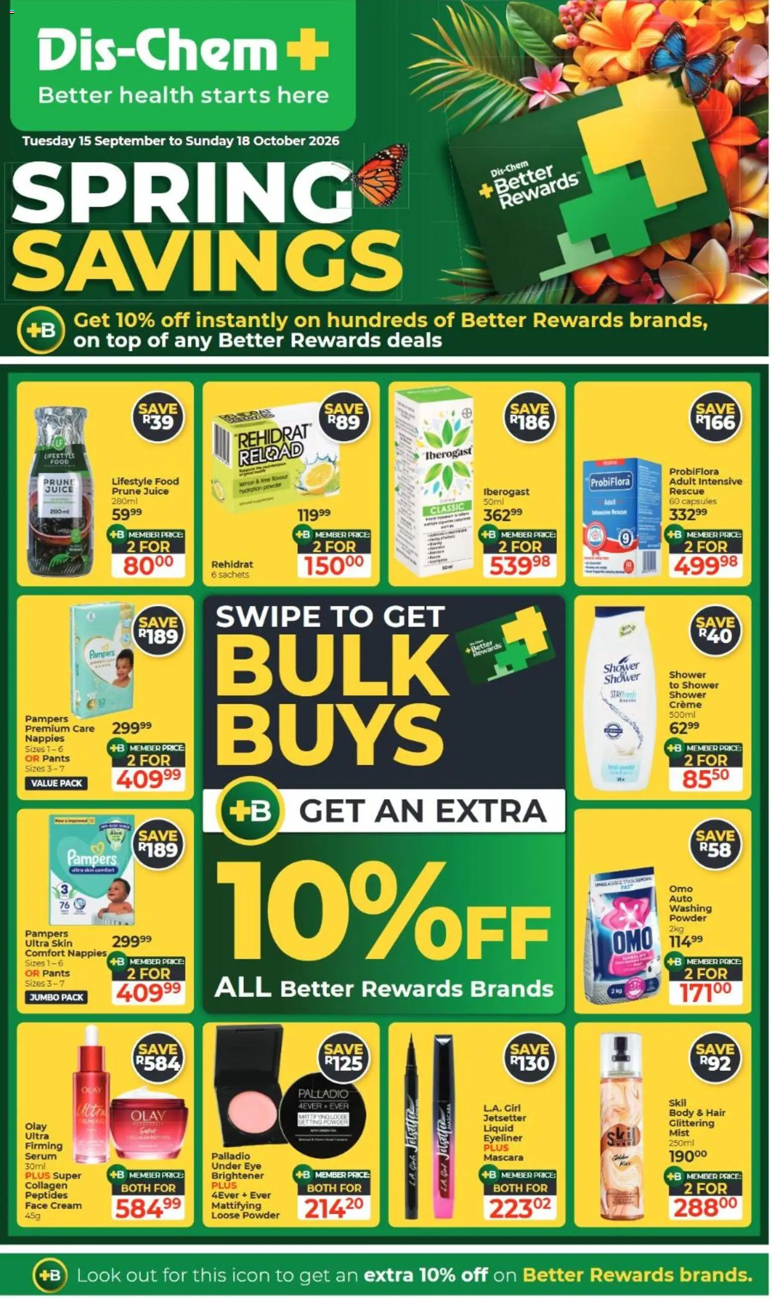 New Dis-Chem catalogue – valid from 15/09/2026 | Page: 1 | Products: Pants, Powder, Cream, Washing powder