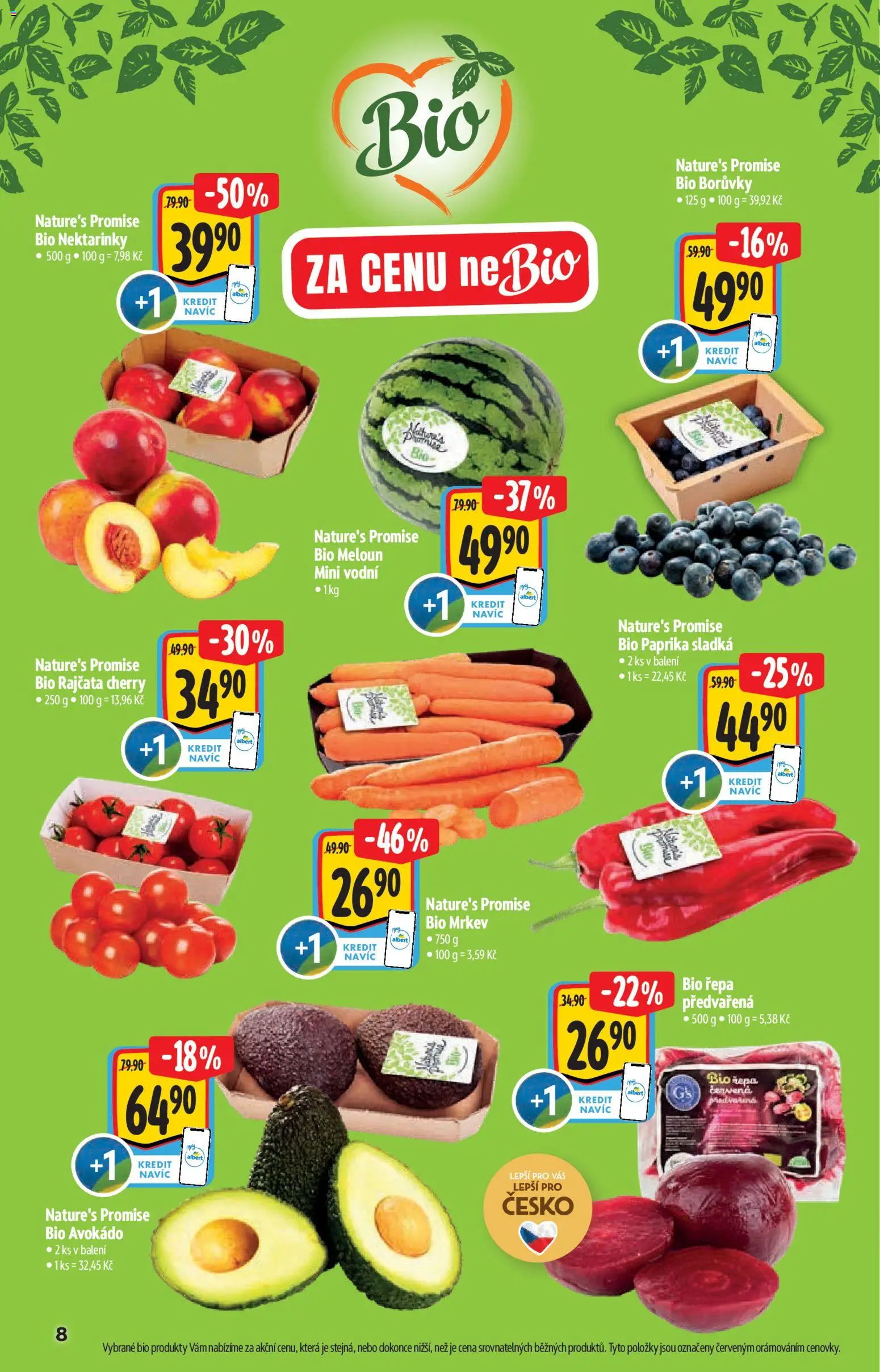 Albert katalog - Hypermarket od 17.06.2026 | Strana: 8 | Produkty: Meloun, Mrkev, Bio mrkev, Paprika