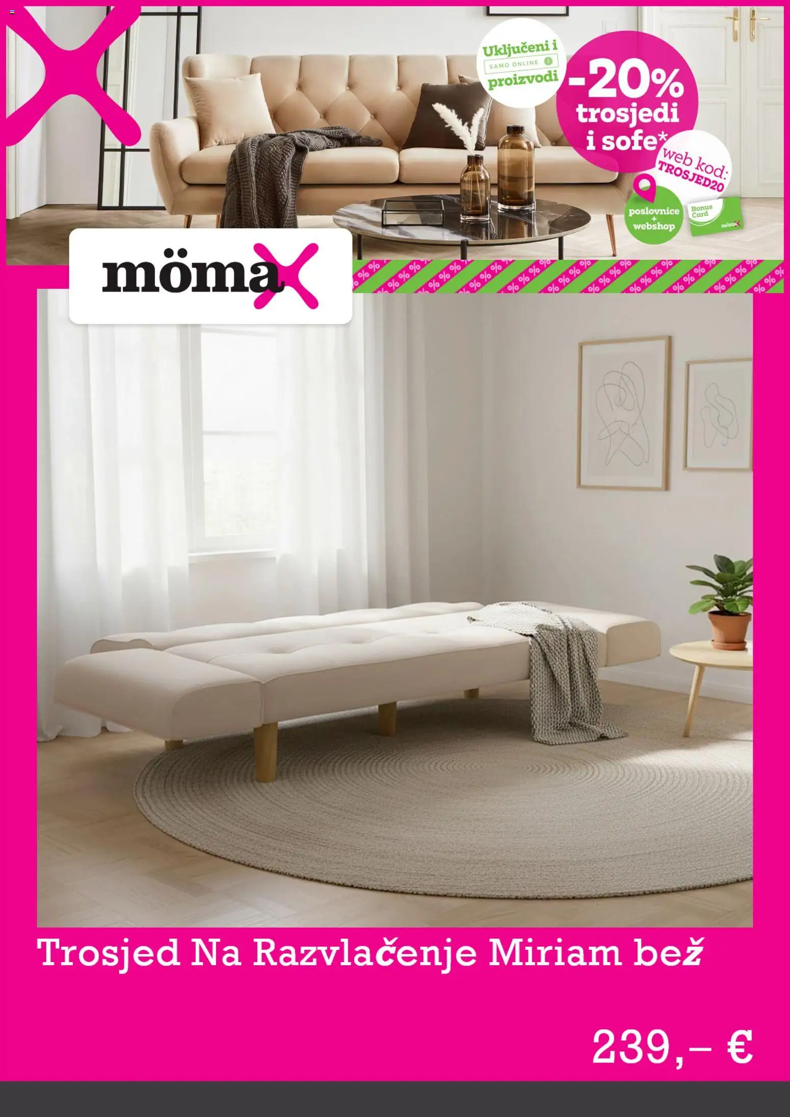 Mömax katalog | vrijedi od 12.05.2026 | Stranica: 2 | Proizvodi: Trosjed