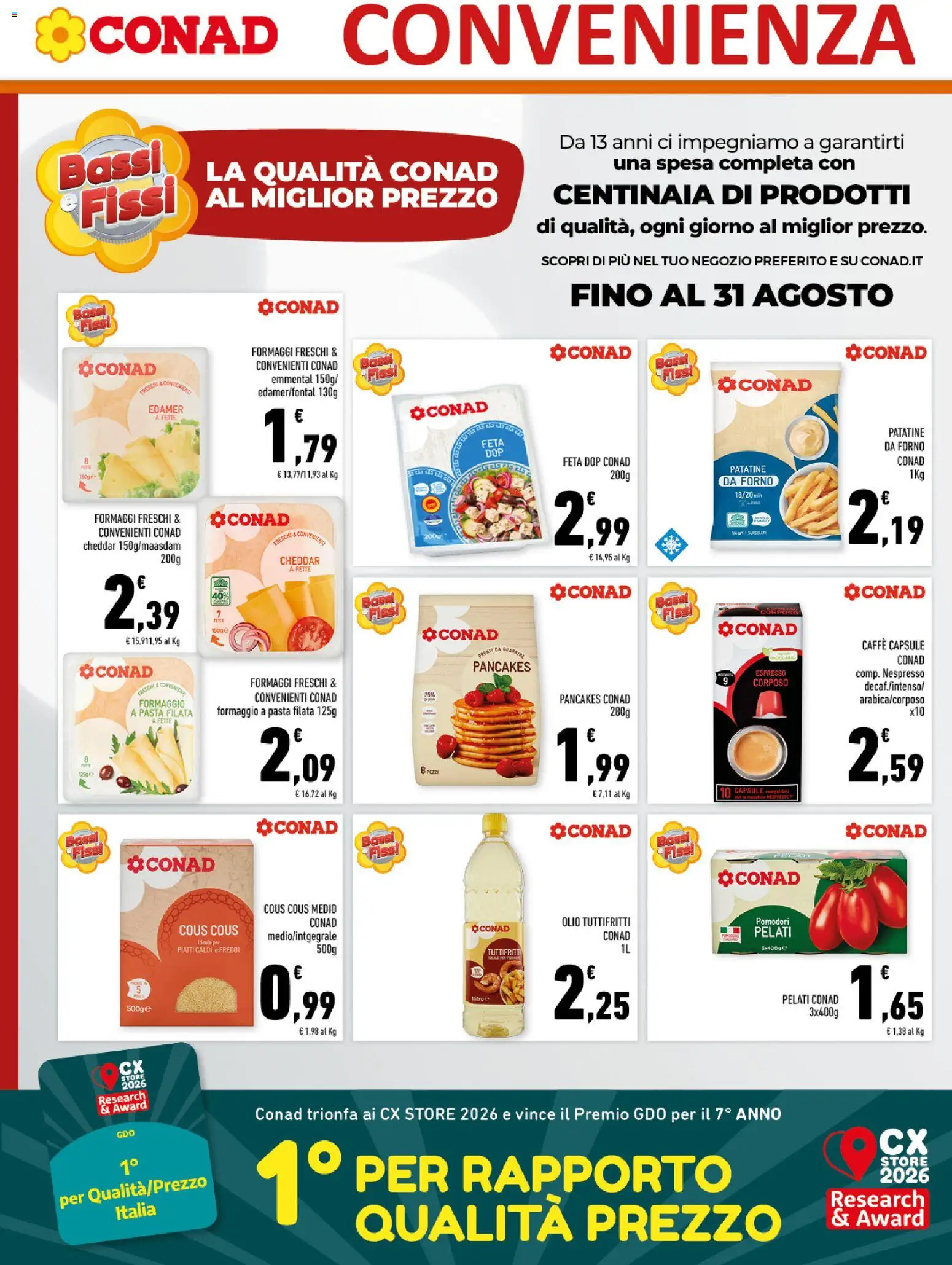 Volantino Conad del 10/08/2026 | Pagina: 6 | Prodotti: Caffè, Olio, Pasta, Cous cous