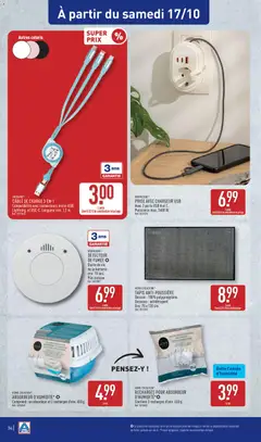 Aldi - Prévisualisation de PRISE AVEC CHARGEUR USB, Avec 2 ports USB A et C. Puissance max. 3600 W. valide à partir de 13/10/2026 | Page: 36