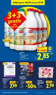 MILBONA Volle yoghurt gemixt rood fruit, 12 x 125 g -, 1,99 EUR/kg, nr. 190930 - Voorbeeld van een folder van Lidl, geldig van 26/10/2026 | Pagina: 31
