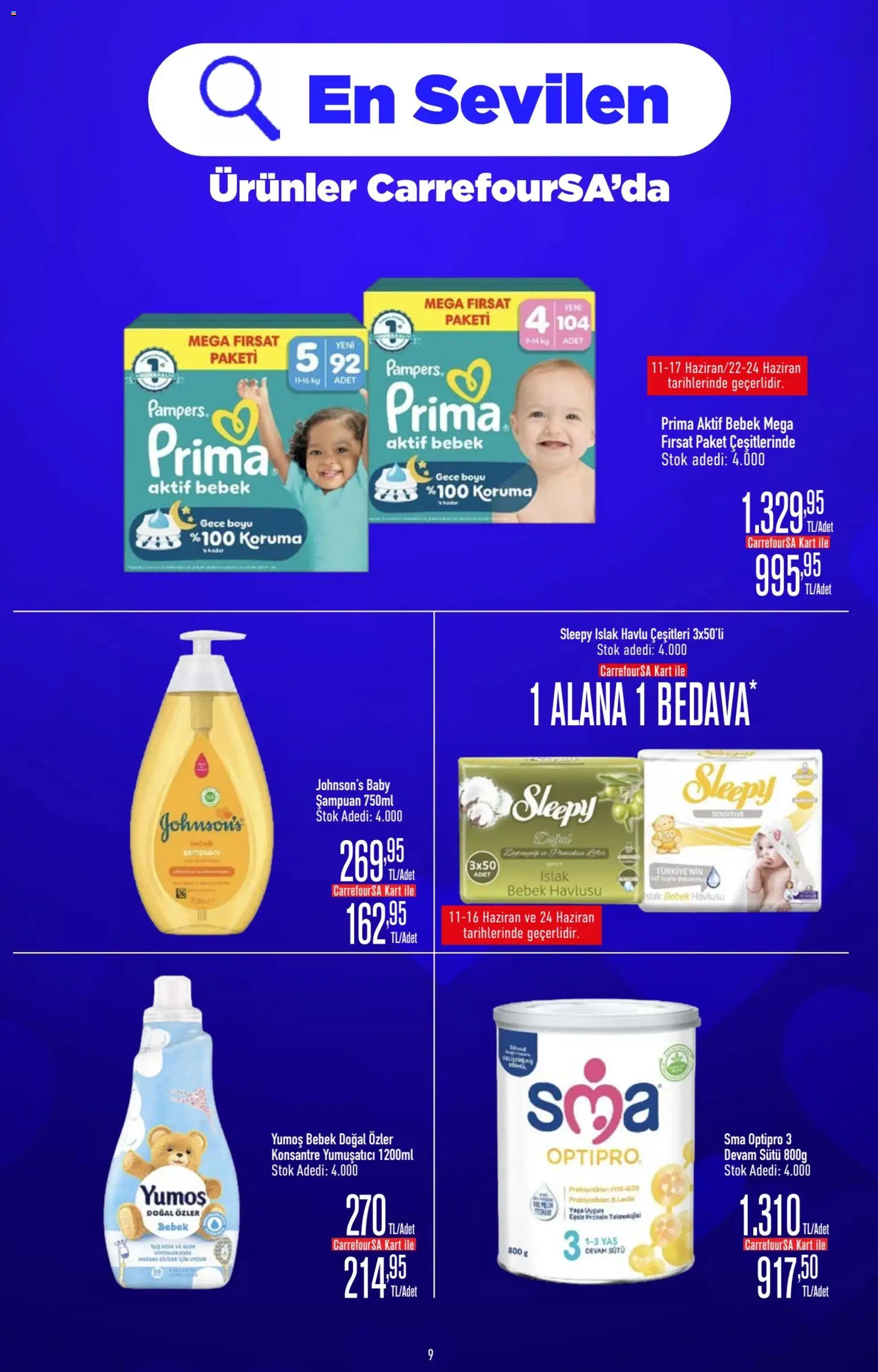 CarrefourSA Katalog - 11.06.2026 tarihinden itibaren geçerlidir | Sayfa: 9 | Ürünler: Şampuan, Yumuşatıcı
