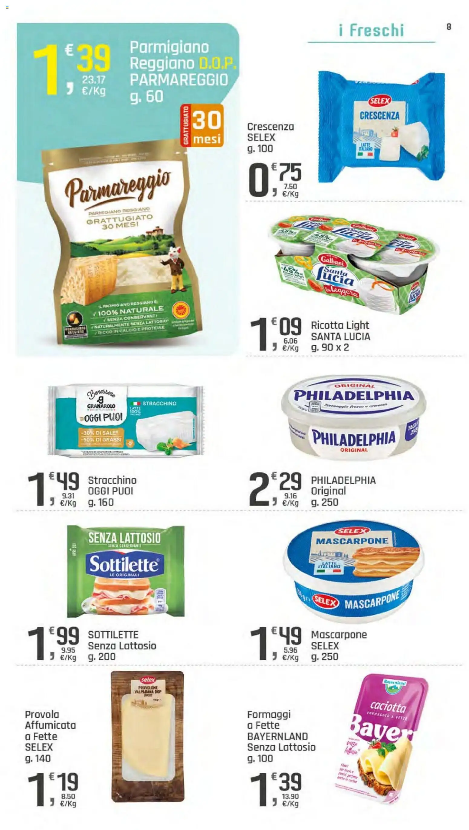Volantino DOK del 23/07/2026 | Pagina: 8 | Prodotti: Sale, Stracchino, Provola, Mascarpone