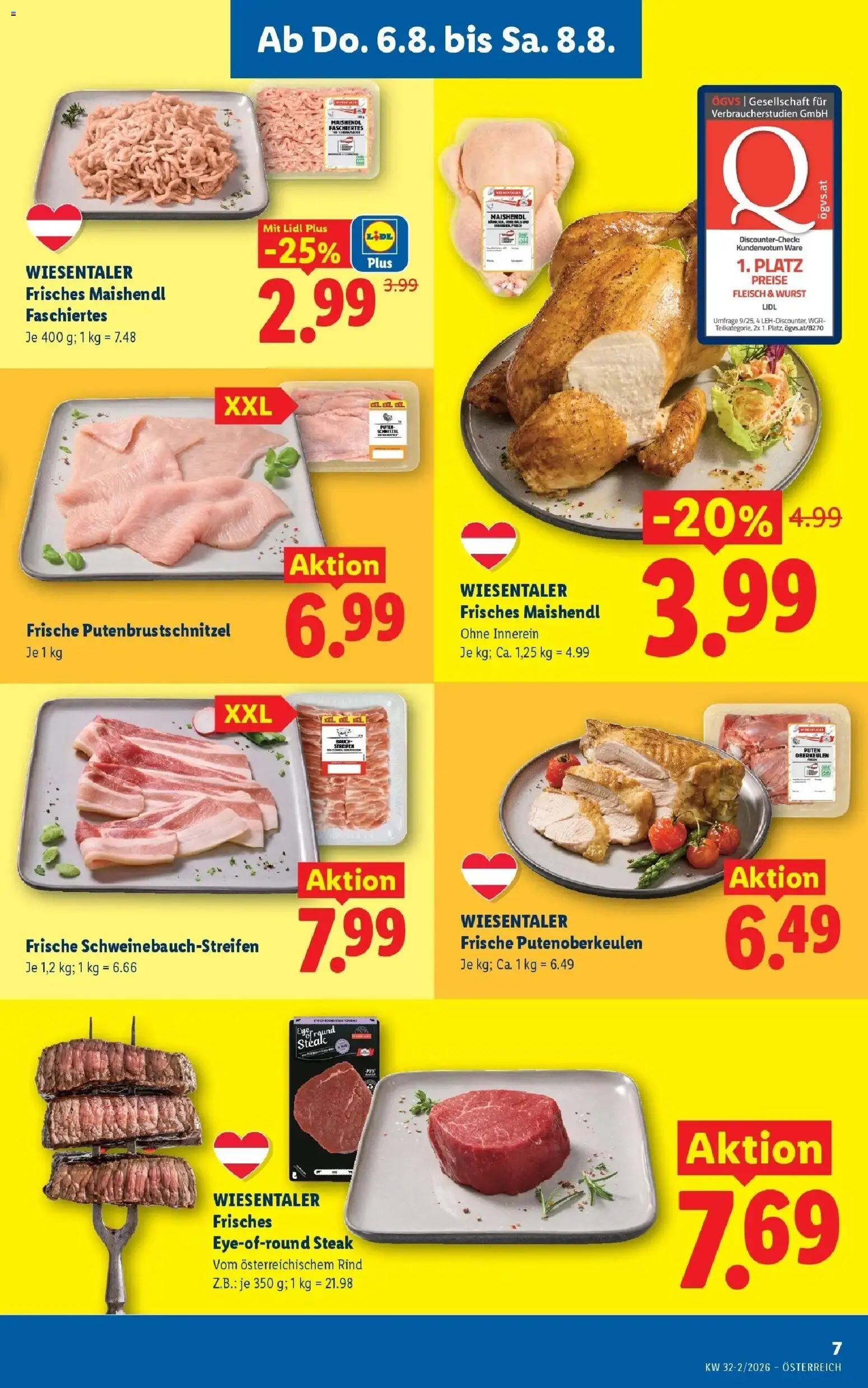 Lidl Flugblatt - Fohnsdorf, Neunkirchen, Graz ab 06.08.2026 - Angebote ab donnerstag | Seite: 9 | Produkte: Wurst