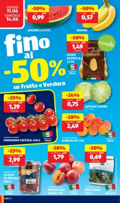 Anteprima del volantino BANANE, A bunch of yellow bananas. valido a partire dal 11.06.2026 | Pagina: 2