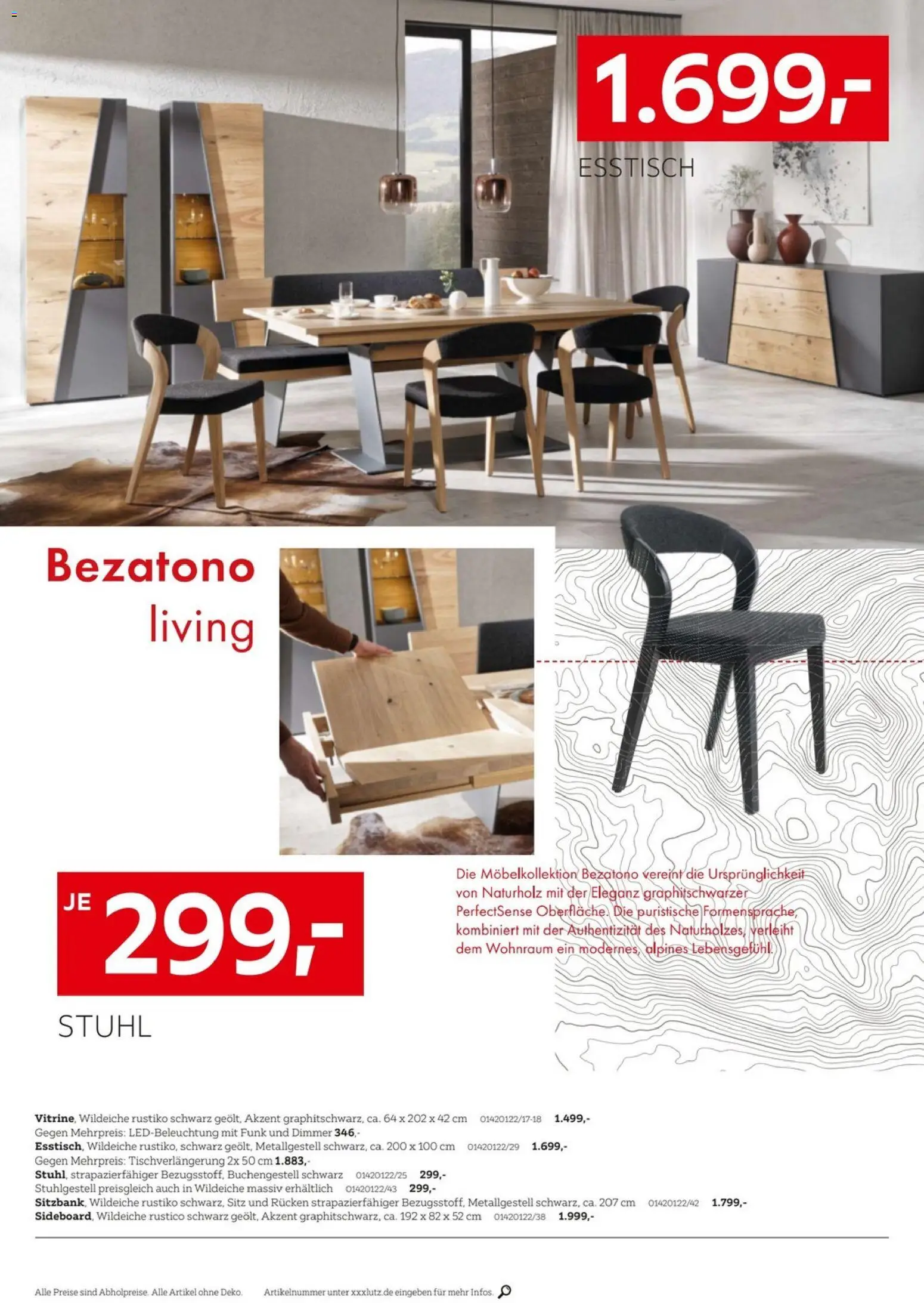XXXLutz Wohnen Spezial – gültig ab 01.08.2026 | Seite: 22 | Produkte: Esstisch, Stuhl