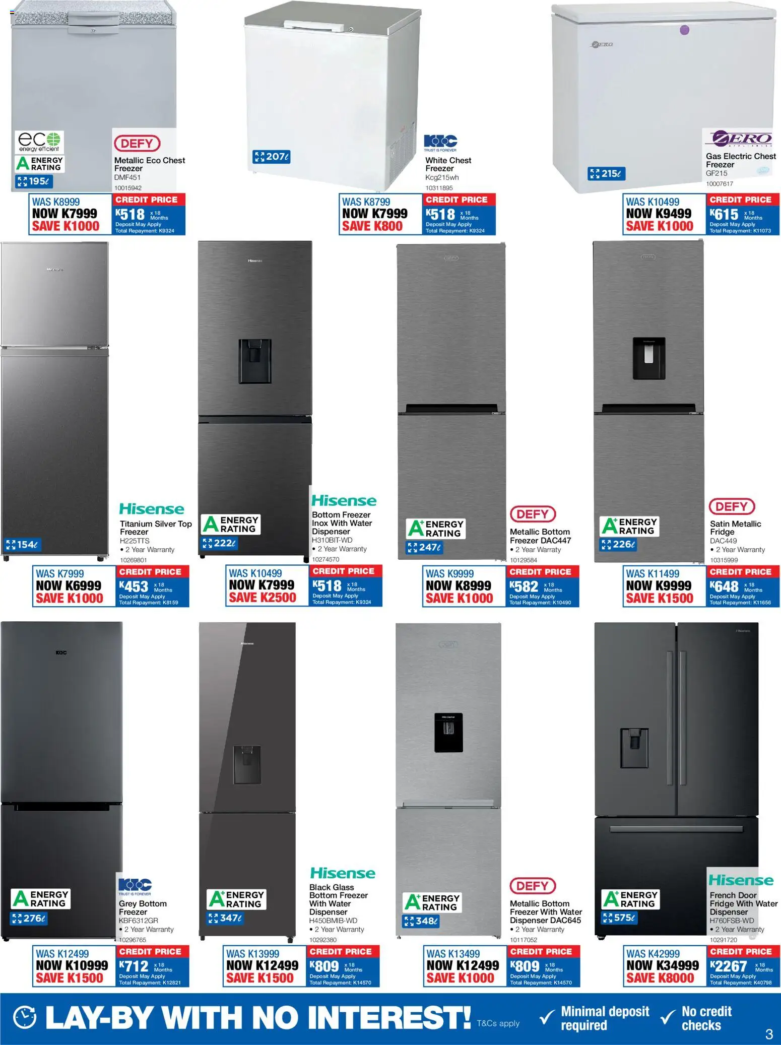 New OK Furniture catalogue – valid from 18.05.2026 | Page: 3 | Products: Freezer, Fridge, Water