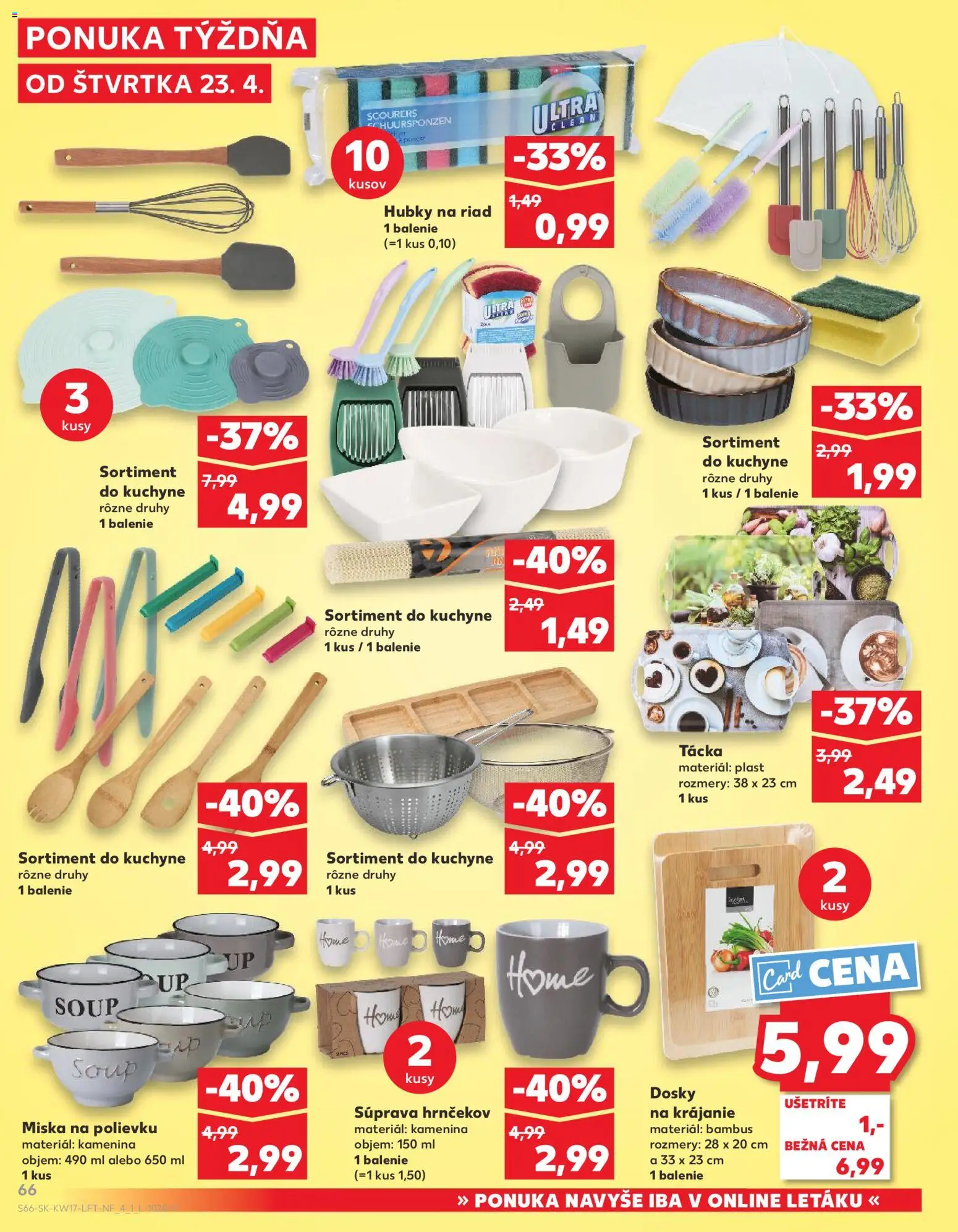 Nové Kaufland akcie – leták je platný od 23.04.2026 | Strana: 66 | Produkty: Kuchyne