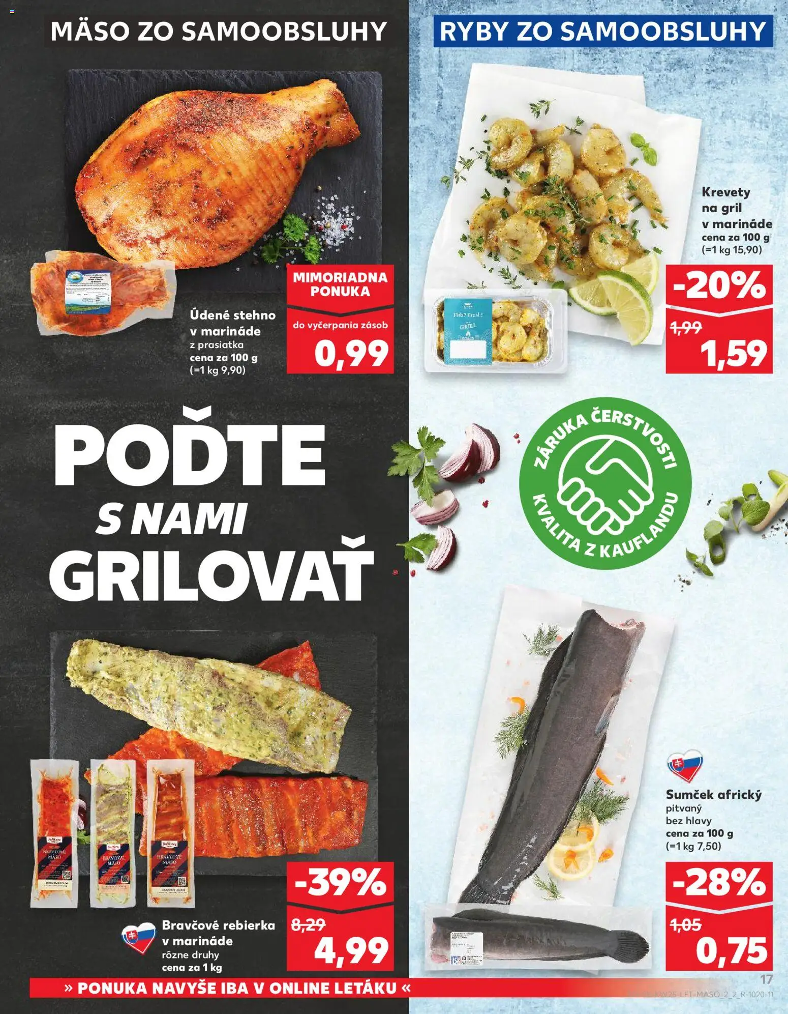 Nové Kaufland akcie – leták je platný od 18.06.2026 | Strana: 17 | Produkty: Gril, Krevety, Ryby